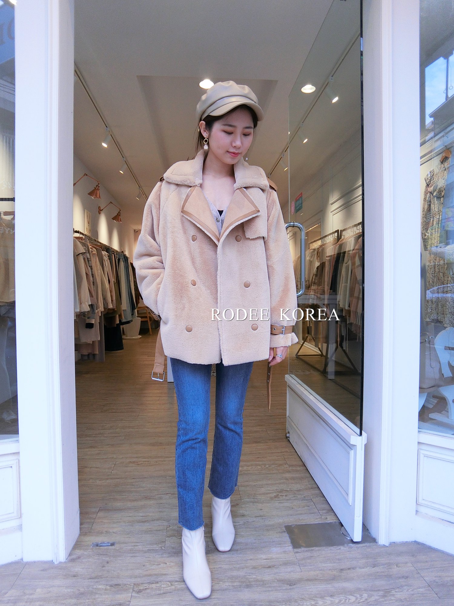 Rodee Korea - SALE原本$3280現在只要$2280超舒服毛毛拼接皮革外套 ...