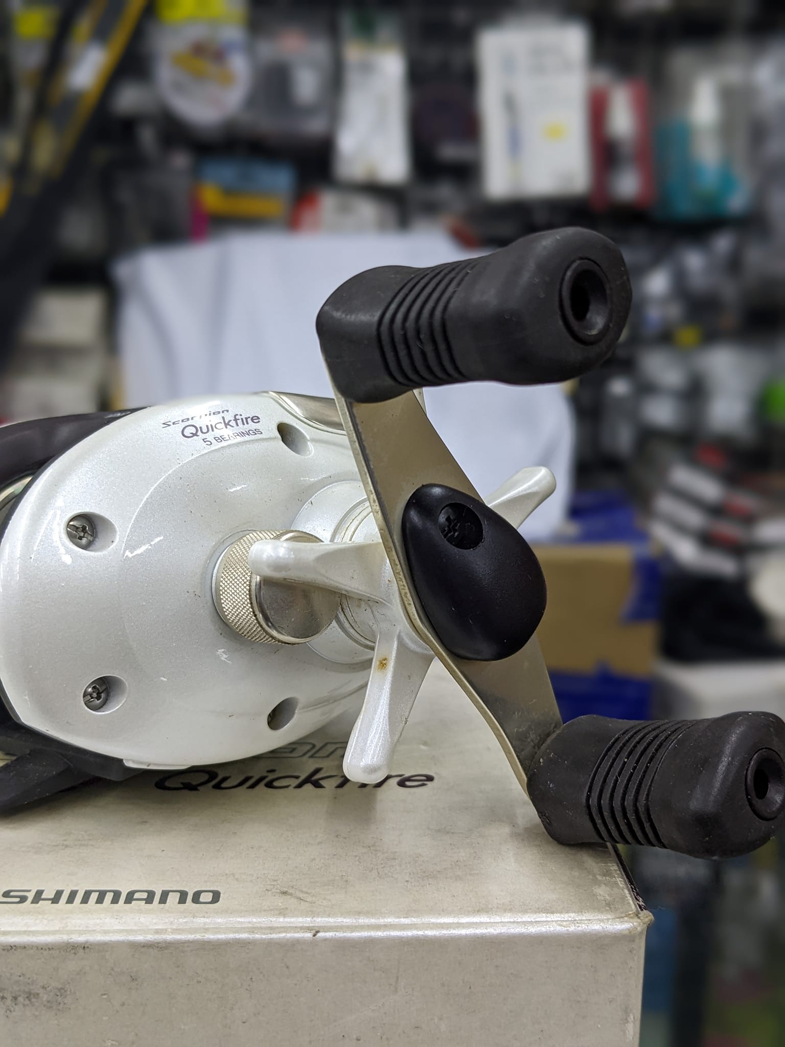 Legend reel Shimano scorpion quickfire thumbar. Nos