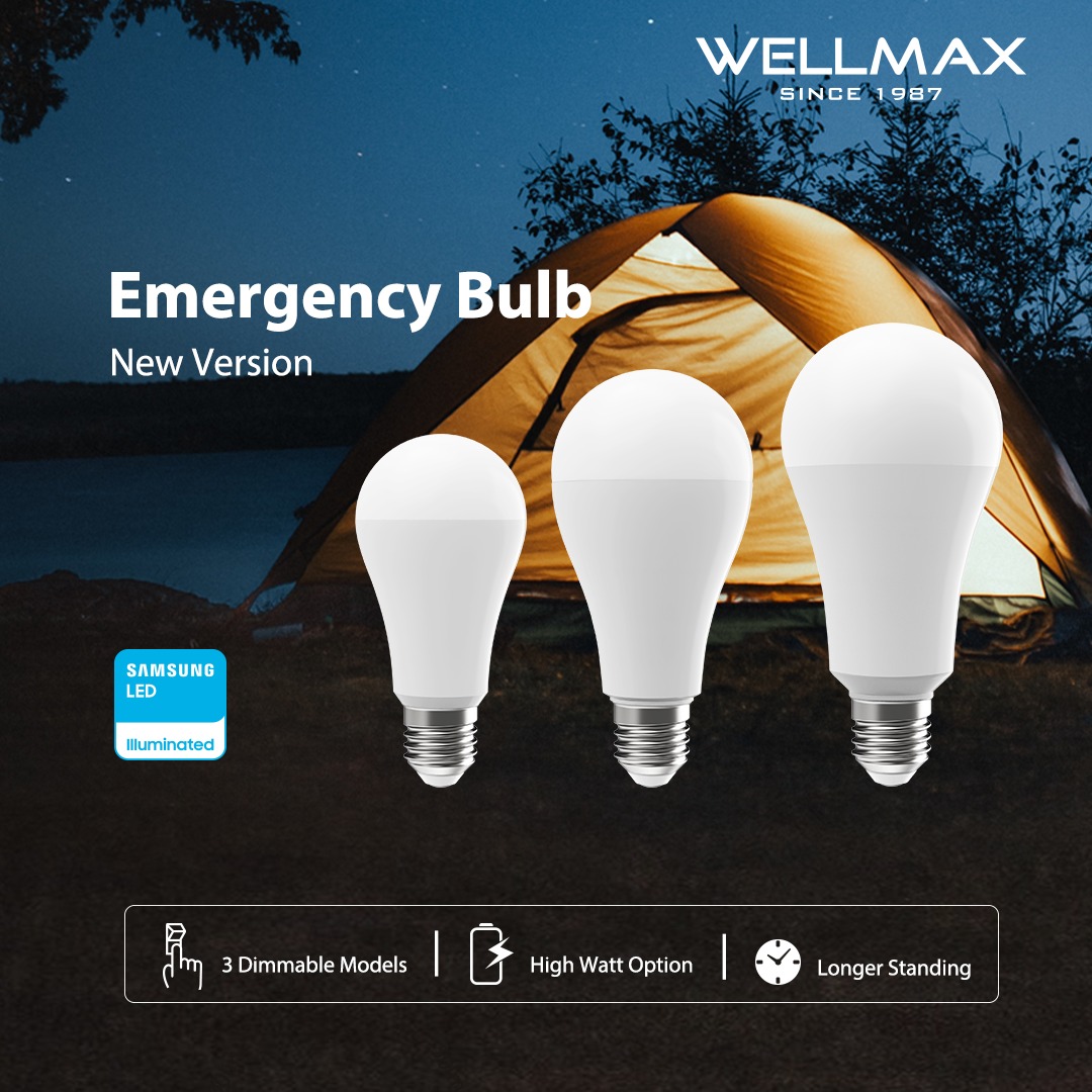 💡Gen 3rd Emergency Bulb - Power out,... - Wellmax Lighting