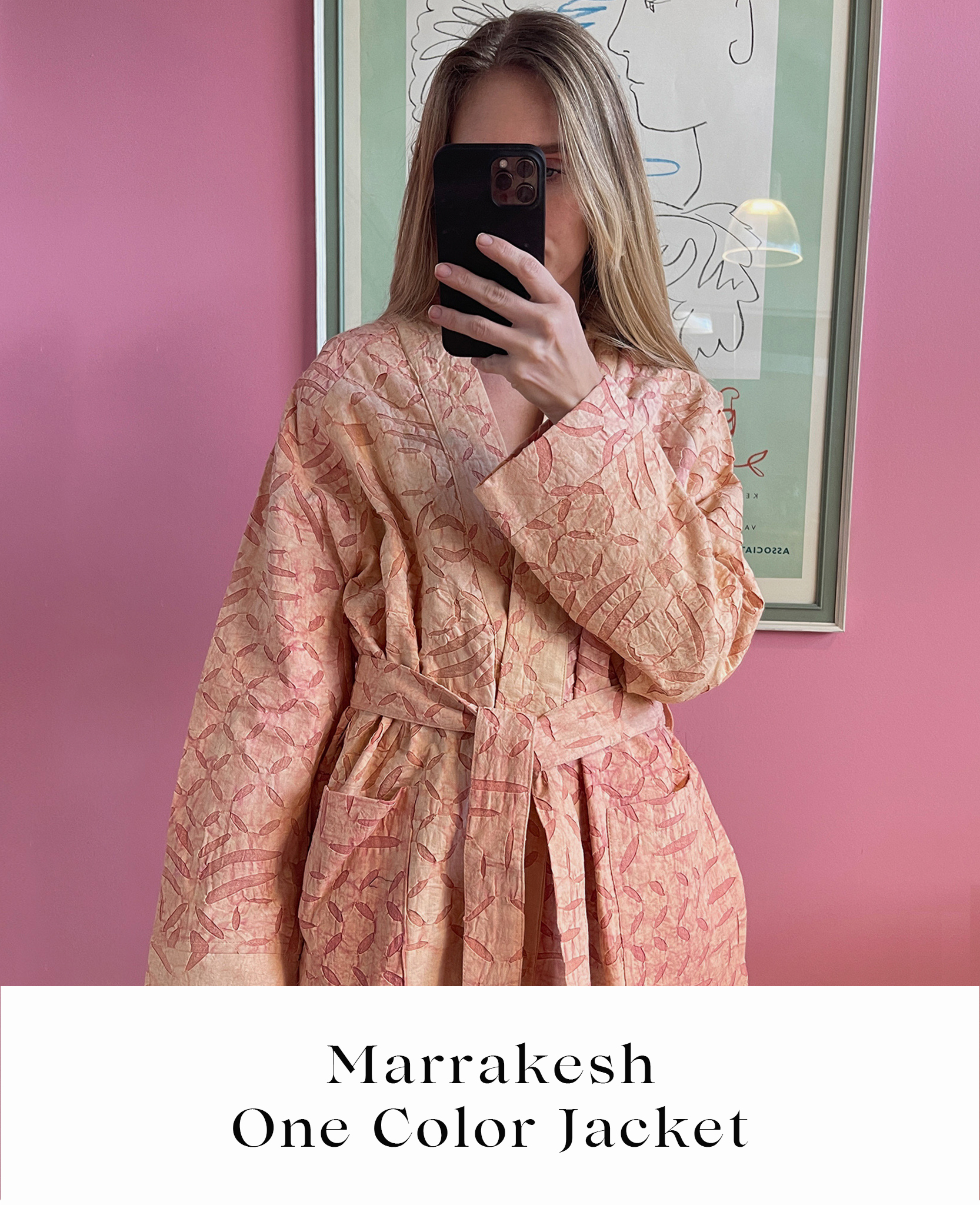 Marrakesh One color Jacket is made from Indian cotton blankets 