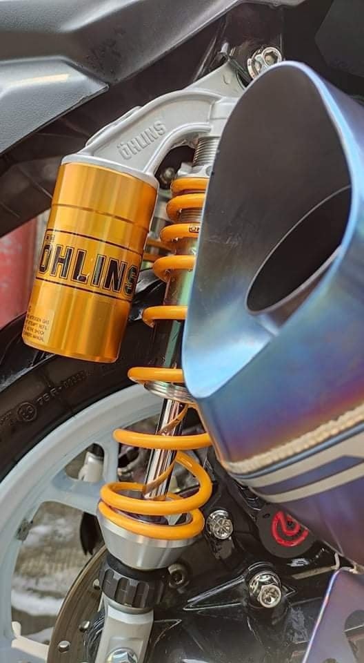 Semi lowered ohlins shock for xmax 320mm height, Bolt on walang