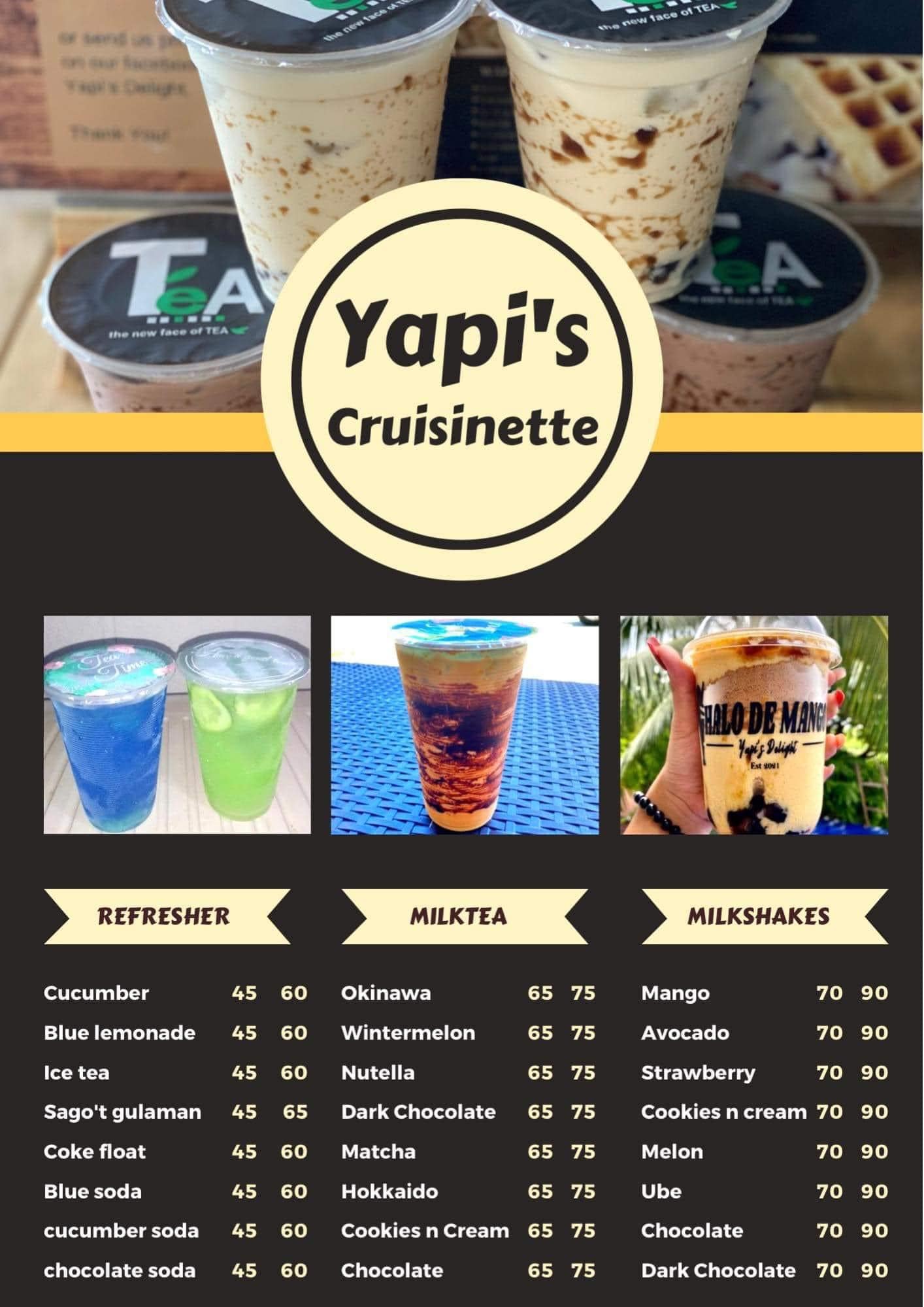 Yapi's Cruisine - YAPI’S CRUISINETTE MENU Open 24...