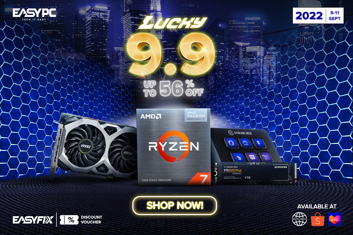 EASY PC - Your lucky day is coming this 9.9 Sale! Add to cart mo na mga ...