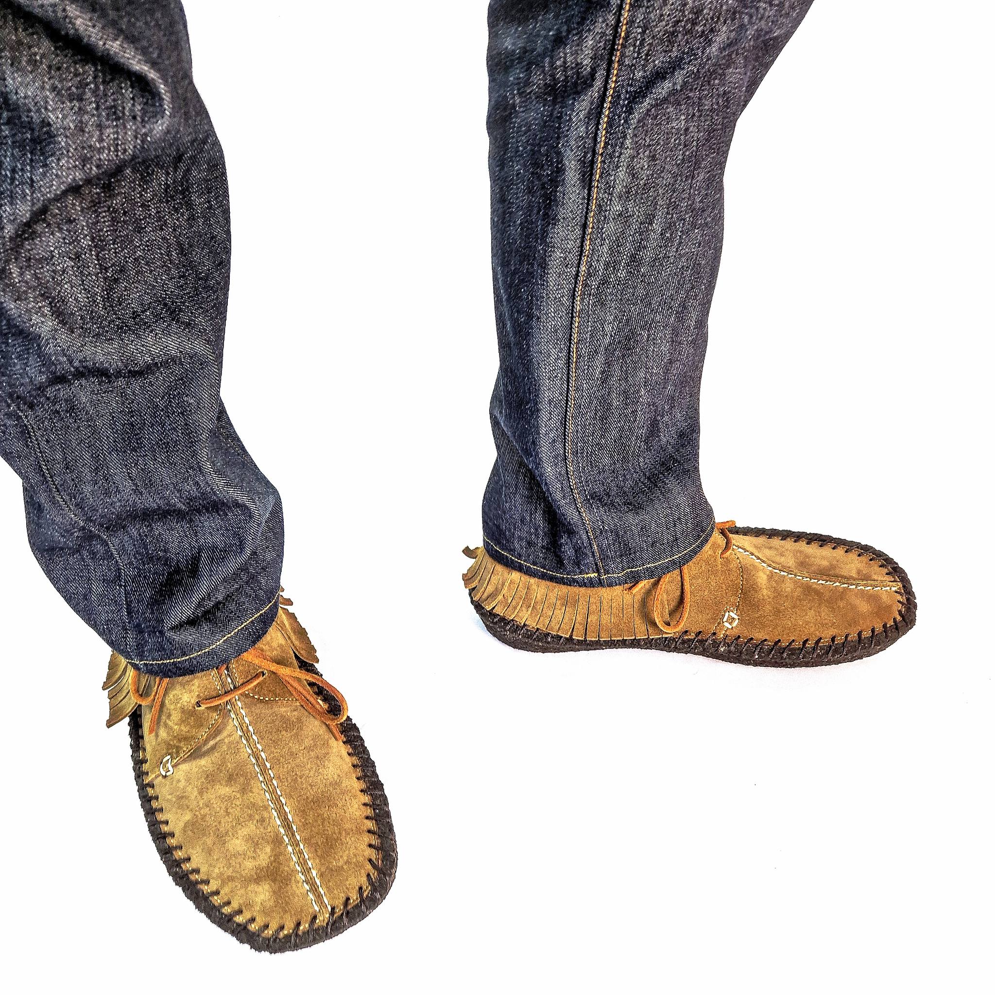 Meanformeshoe - Haig Fringe Taupe, looks strong when wearing any 