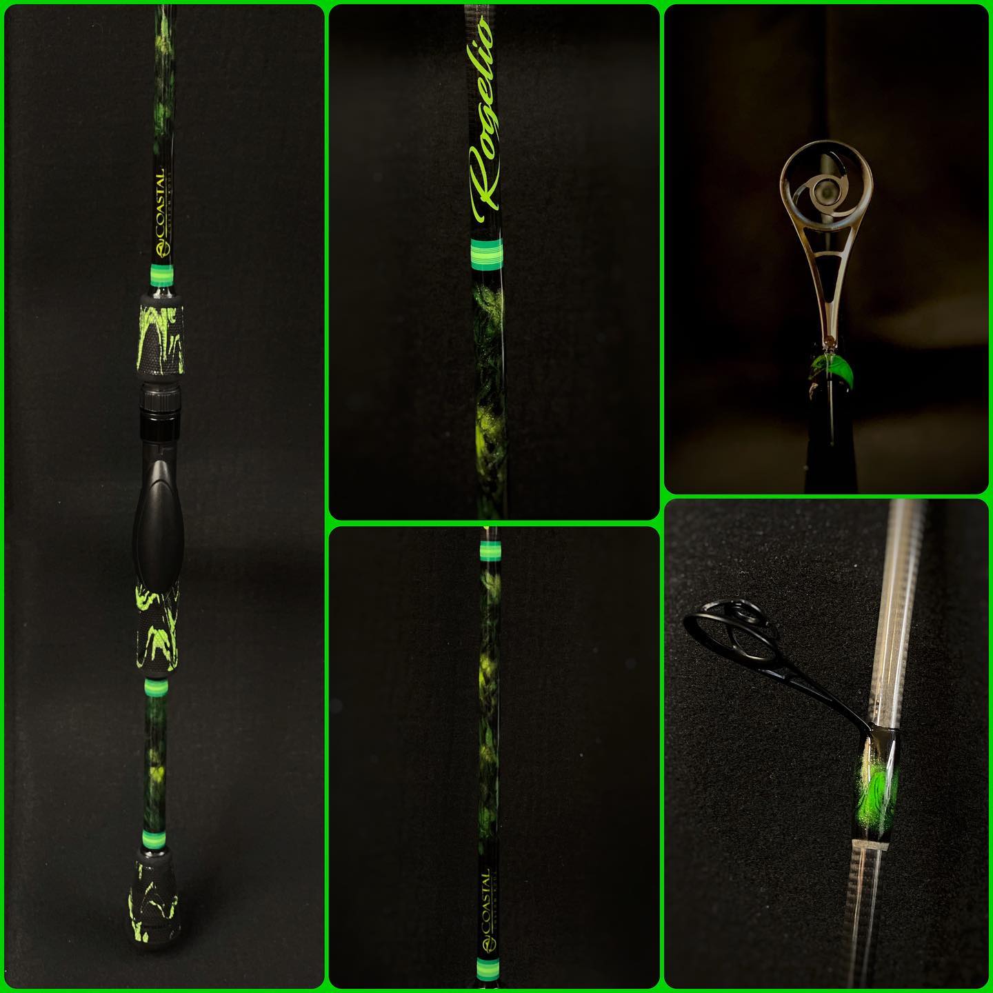 Green and Black marbled themed... - Coastal Custom Rods | Facebook