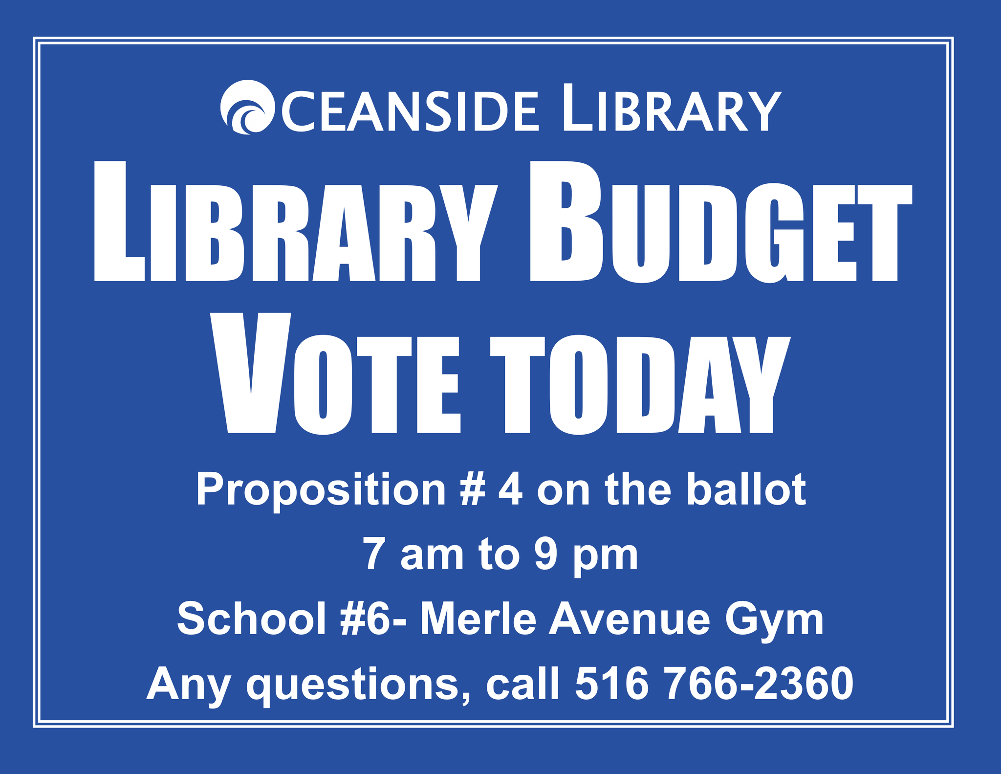 The polls are open. The Library... - Oceanside Library (NY) | Facebook