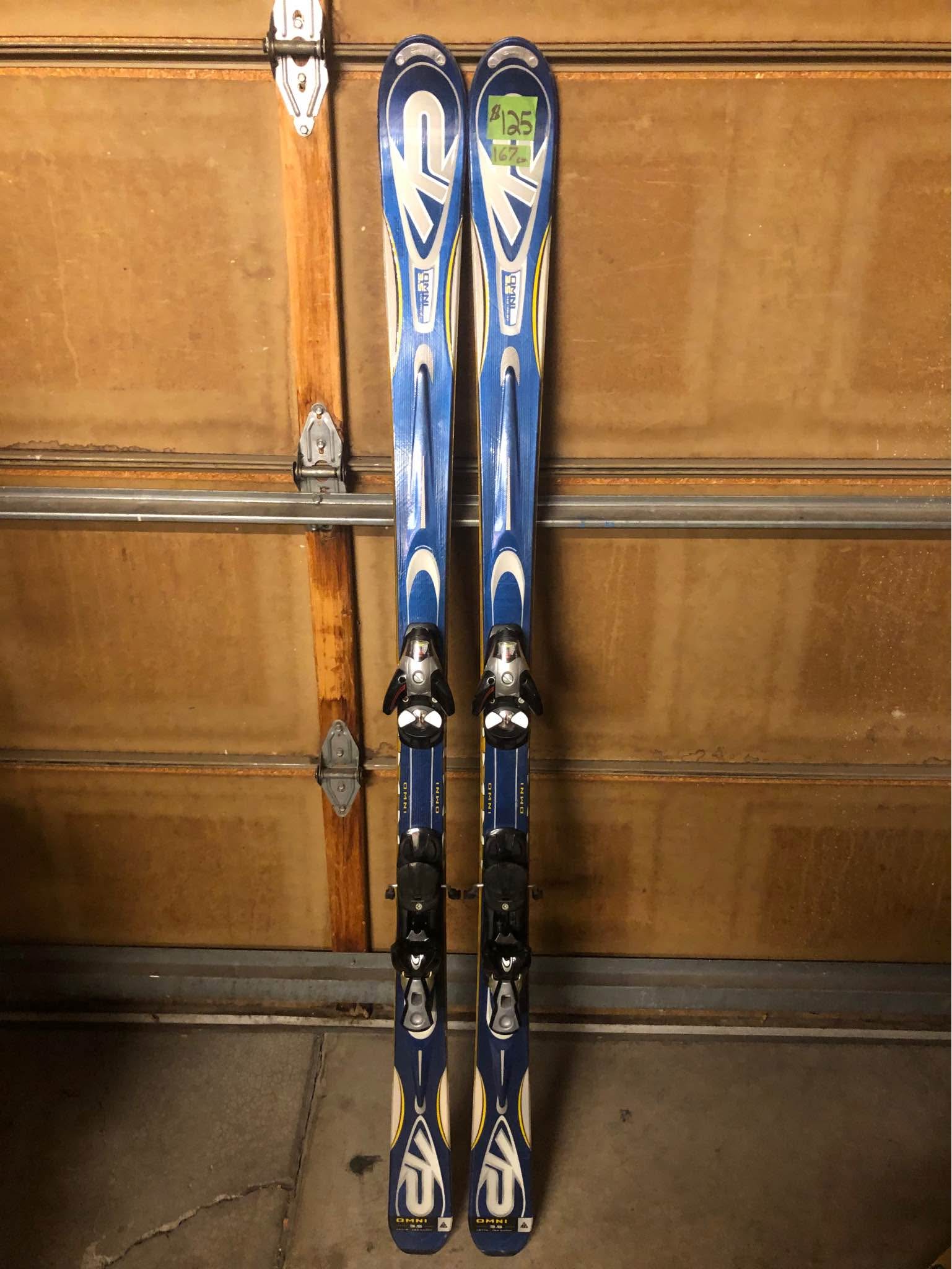 K2 スキー OMNI5.5 markerMOD11.0金具 167cm K2 Omni 3.5 Skis (167 cm) with Salomon S810 Ti Bindings - Very