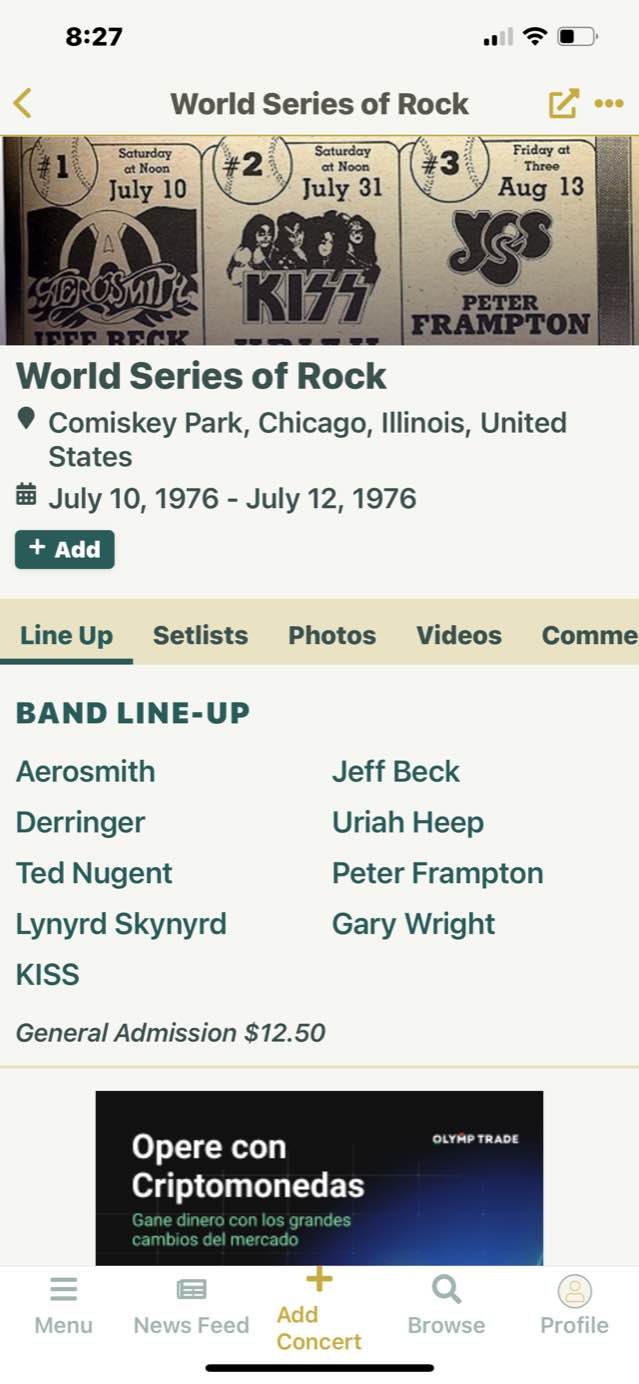 Yikes. Fire at the Aerosmith/Jeff Beck/Derringer World Series of