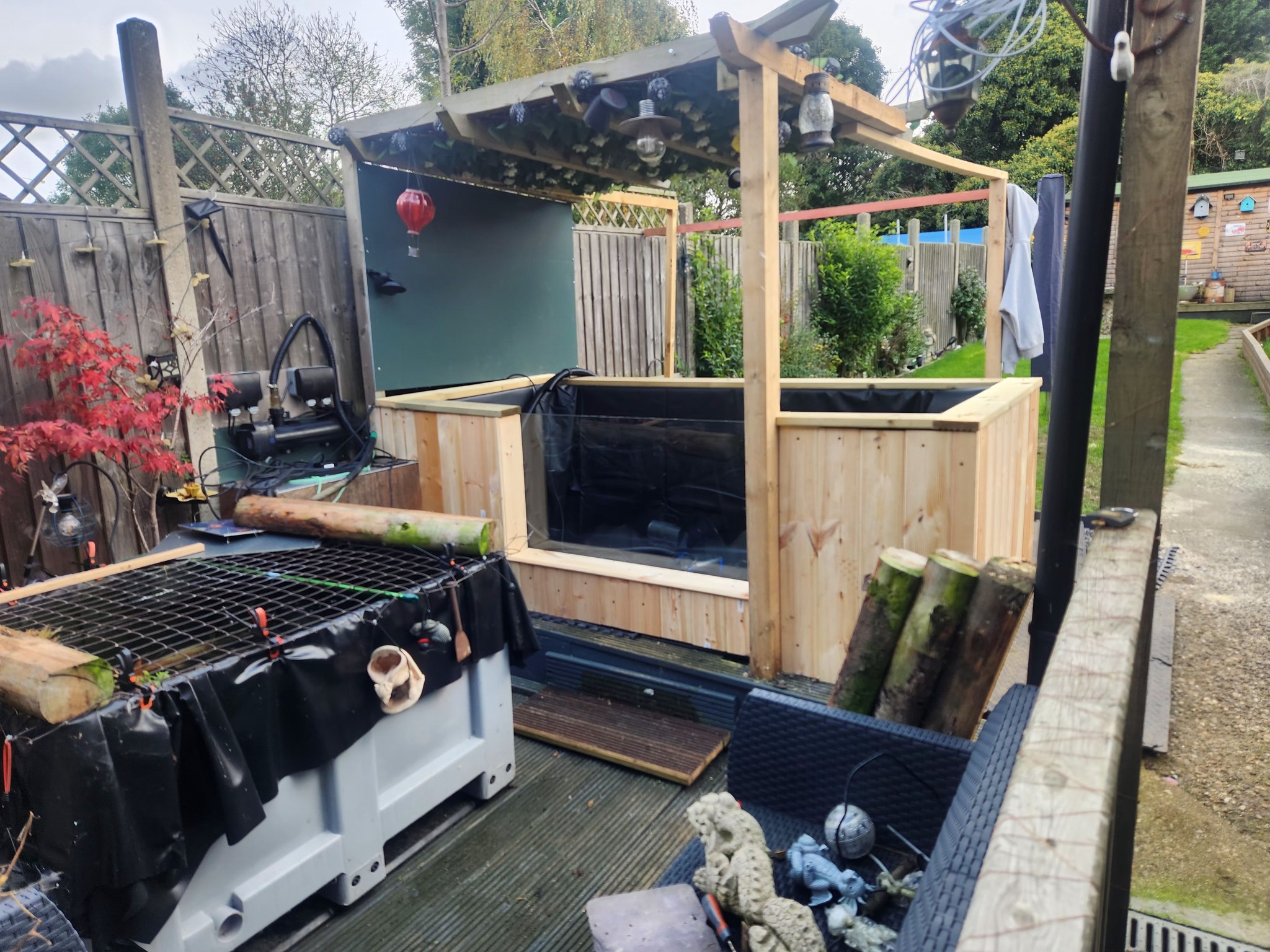 Infinity - 8ft x 4ft x 3ft pond installed today in rugby for a very ...