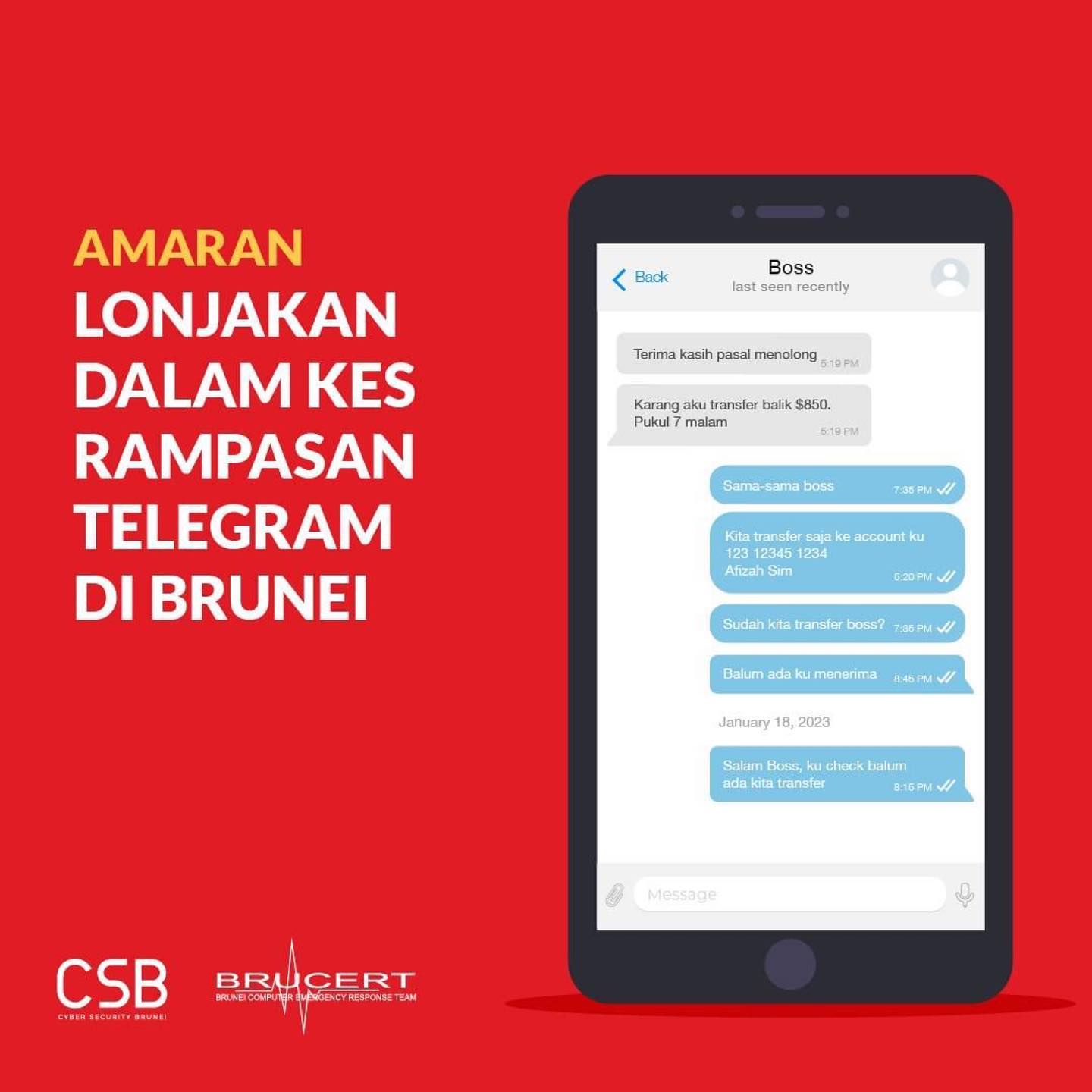 Semakin ramai individu di Brunei kini telah menjadi mangsa penipuan ...