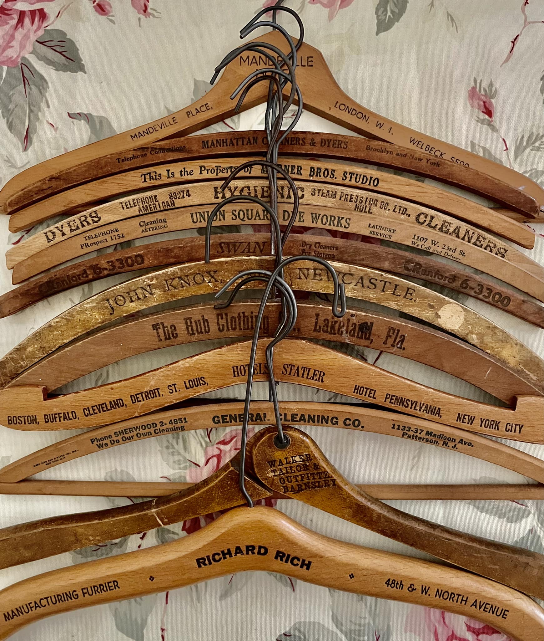 Where to find vintage or antique wooden hangers?