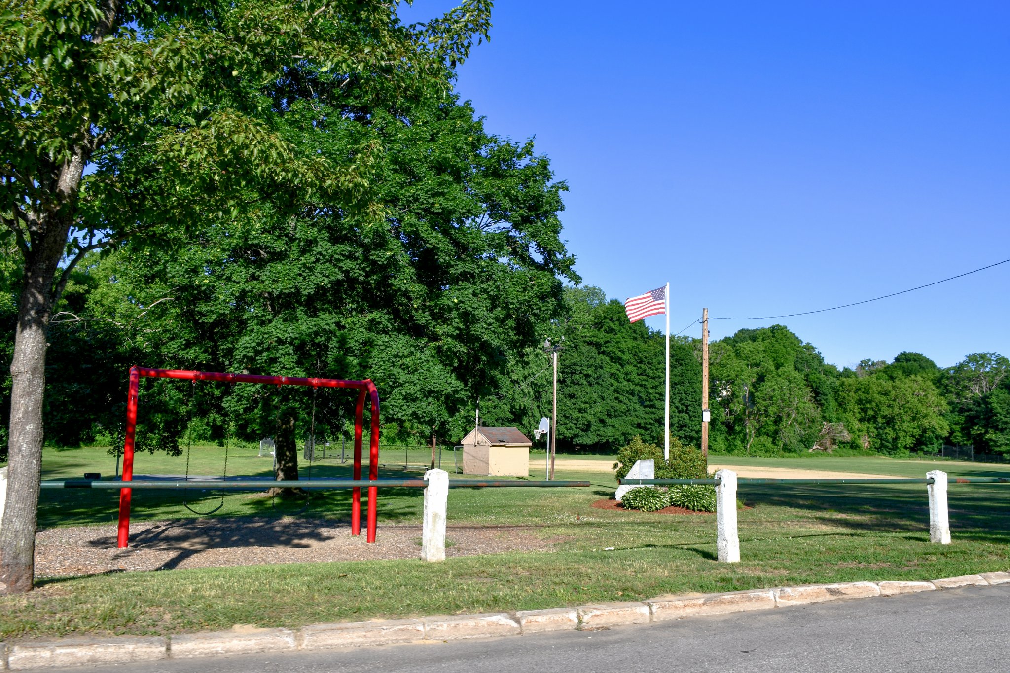 What happened to the basketball court and playground on Atherton Ave?