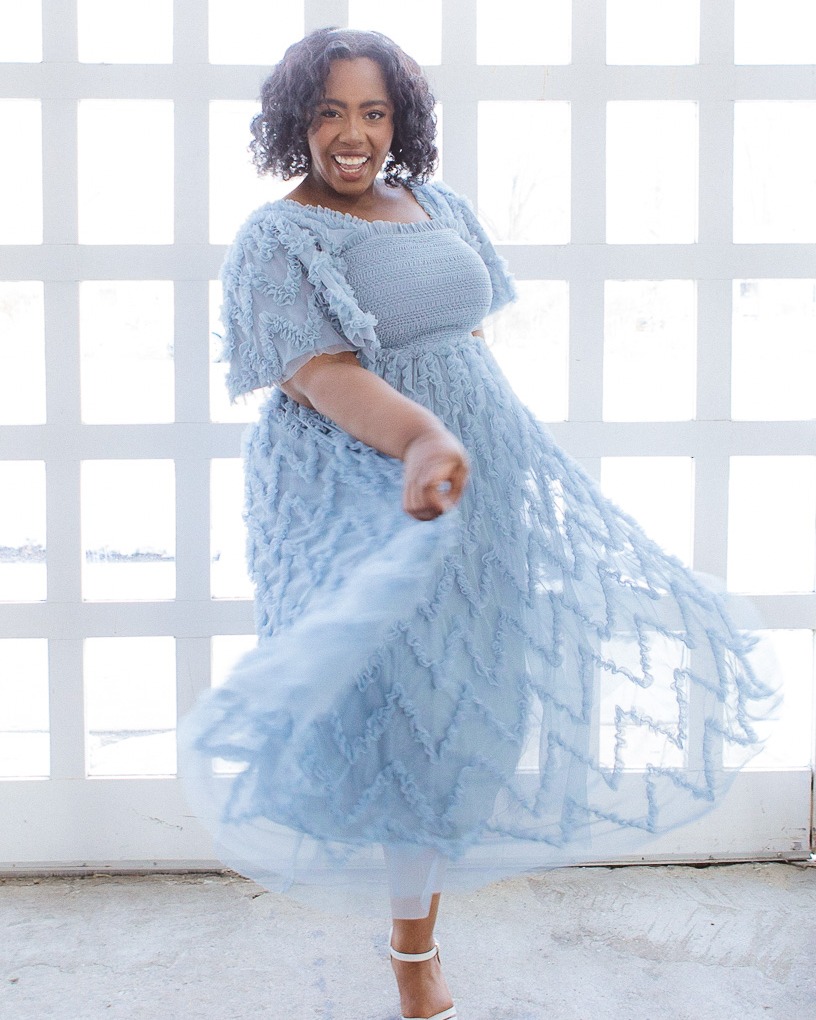 blue baby shower dress plus size boy on the way!! 💙🦋 shop styles fit for a baby dresses made by fellow mamas sizes xxs-3x + kids ivycityco.com/collections/all-women-dresses/blue Casual dresses Sparkling floral final-sale V Neck Backless Purple Size:XL-XXL