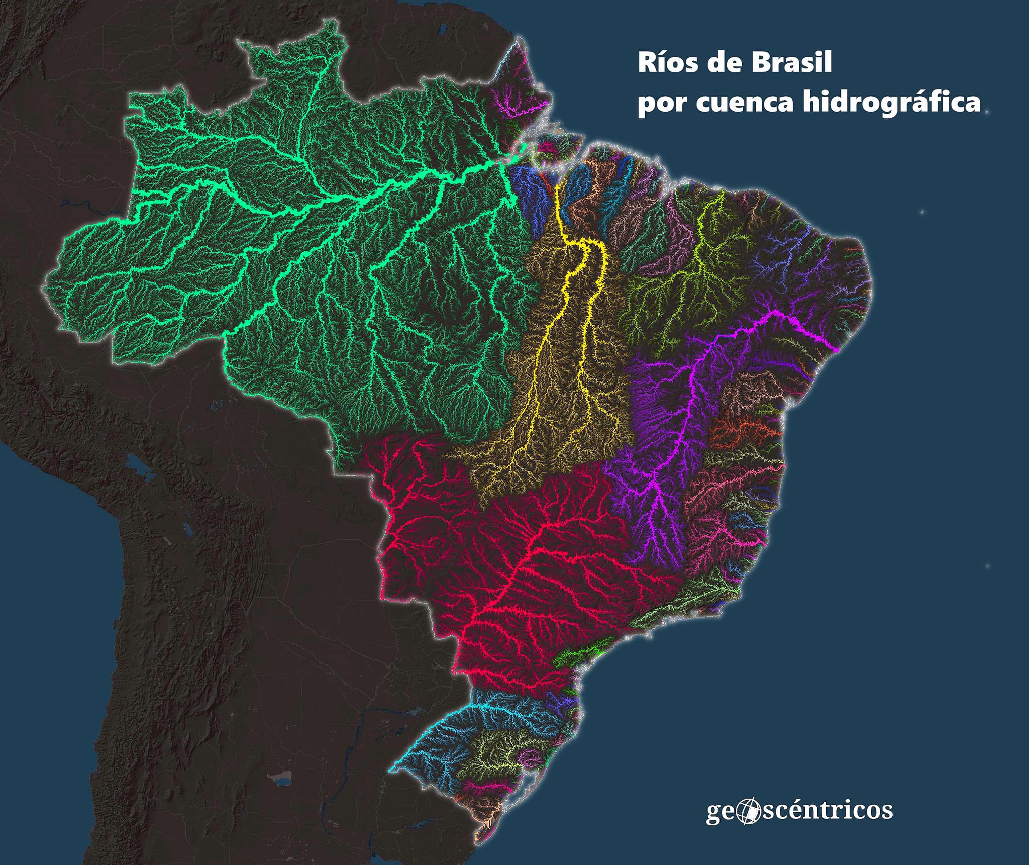 GEOScentricos - 🌊 Los Ríos de Brasil por cuenca... | Facebook