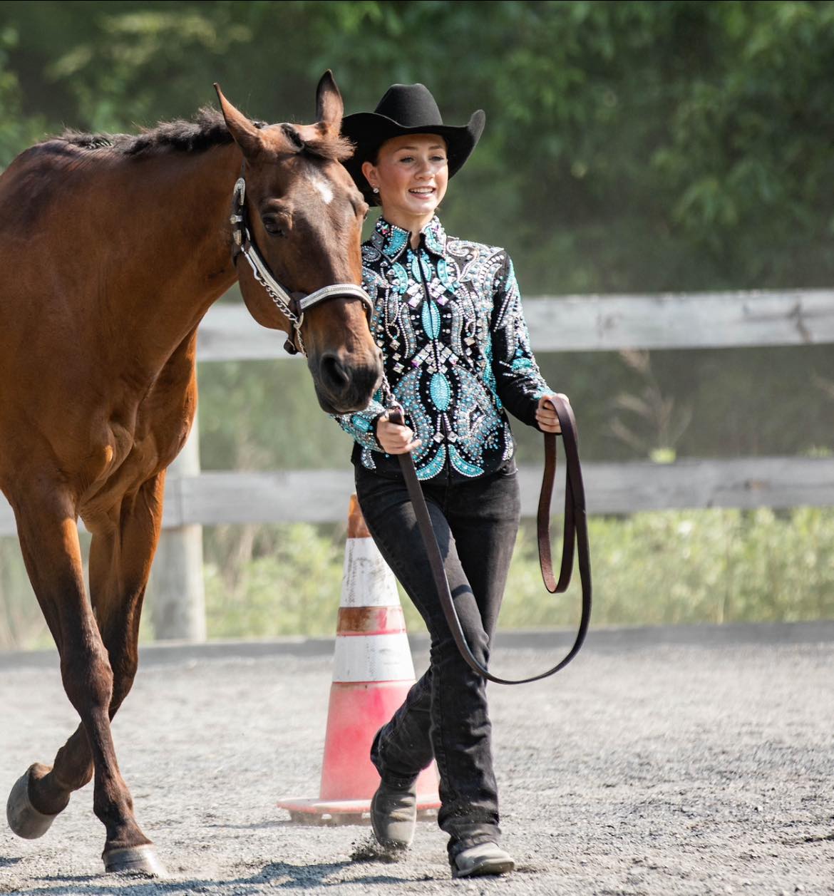 Veste D'équitation Western Show - Showmanship Pleasure - Taille L - Neuf (défauts Mineurs Possibles)