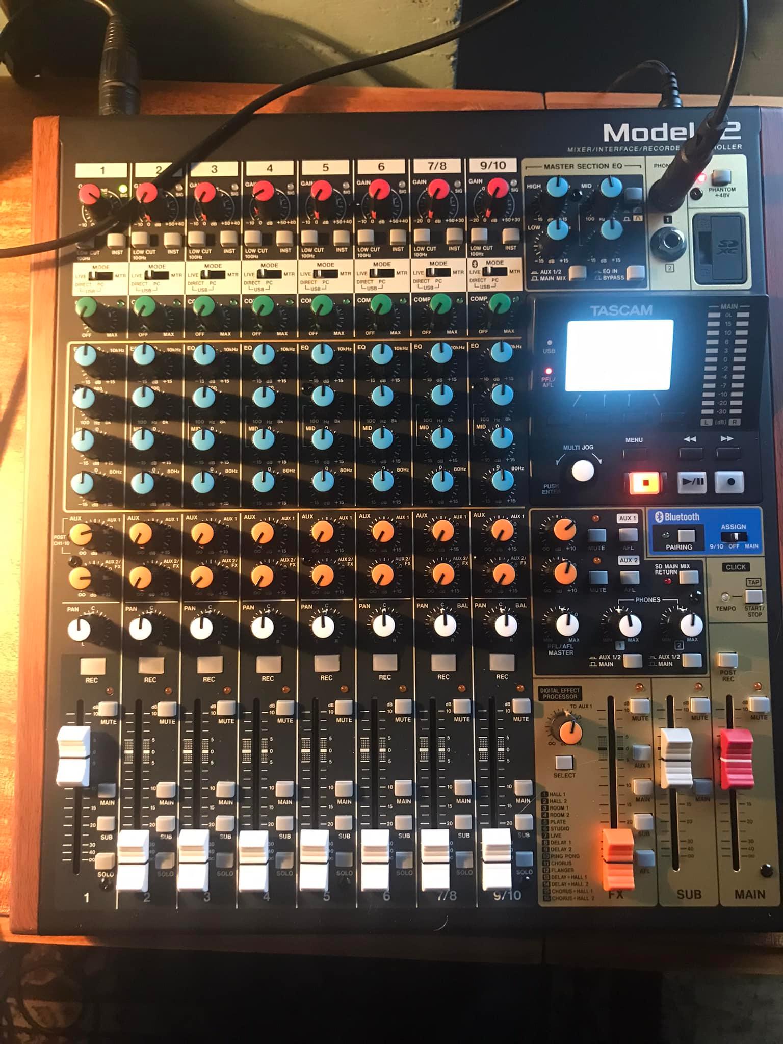Tascam Model 12 recording issue solved by solo button fix