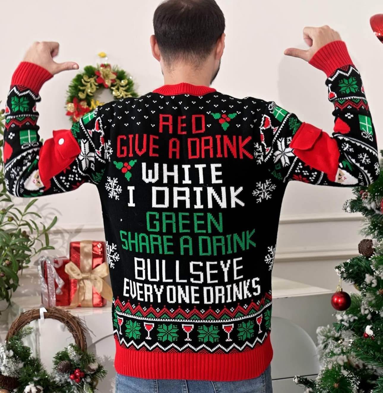 You Miss You Drink Drinking Game Ugly Christmas Sweater - Mens XL ...