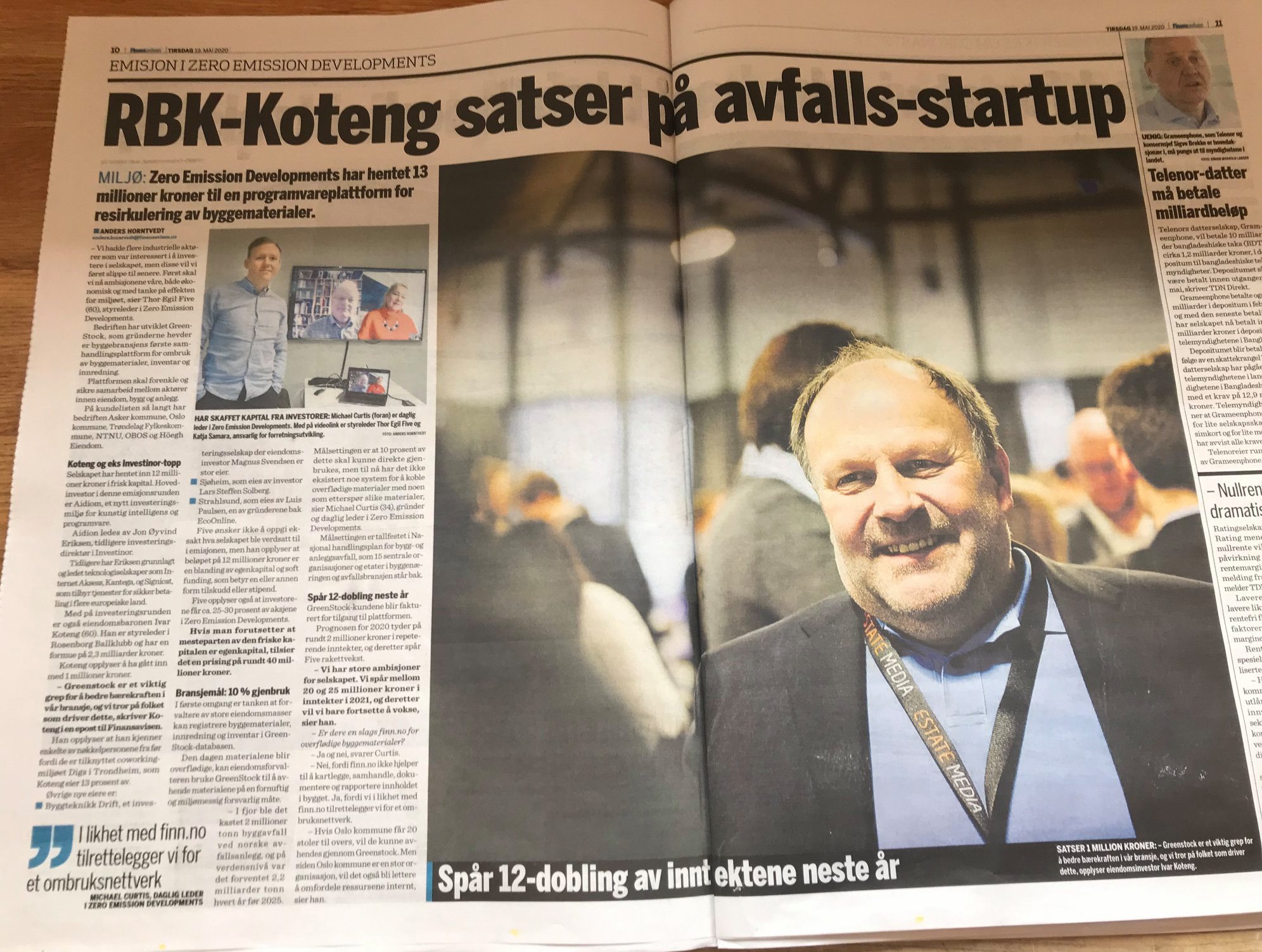 Loopfront - Finansavisen har skrevet om Ivar Koteng...