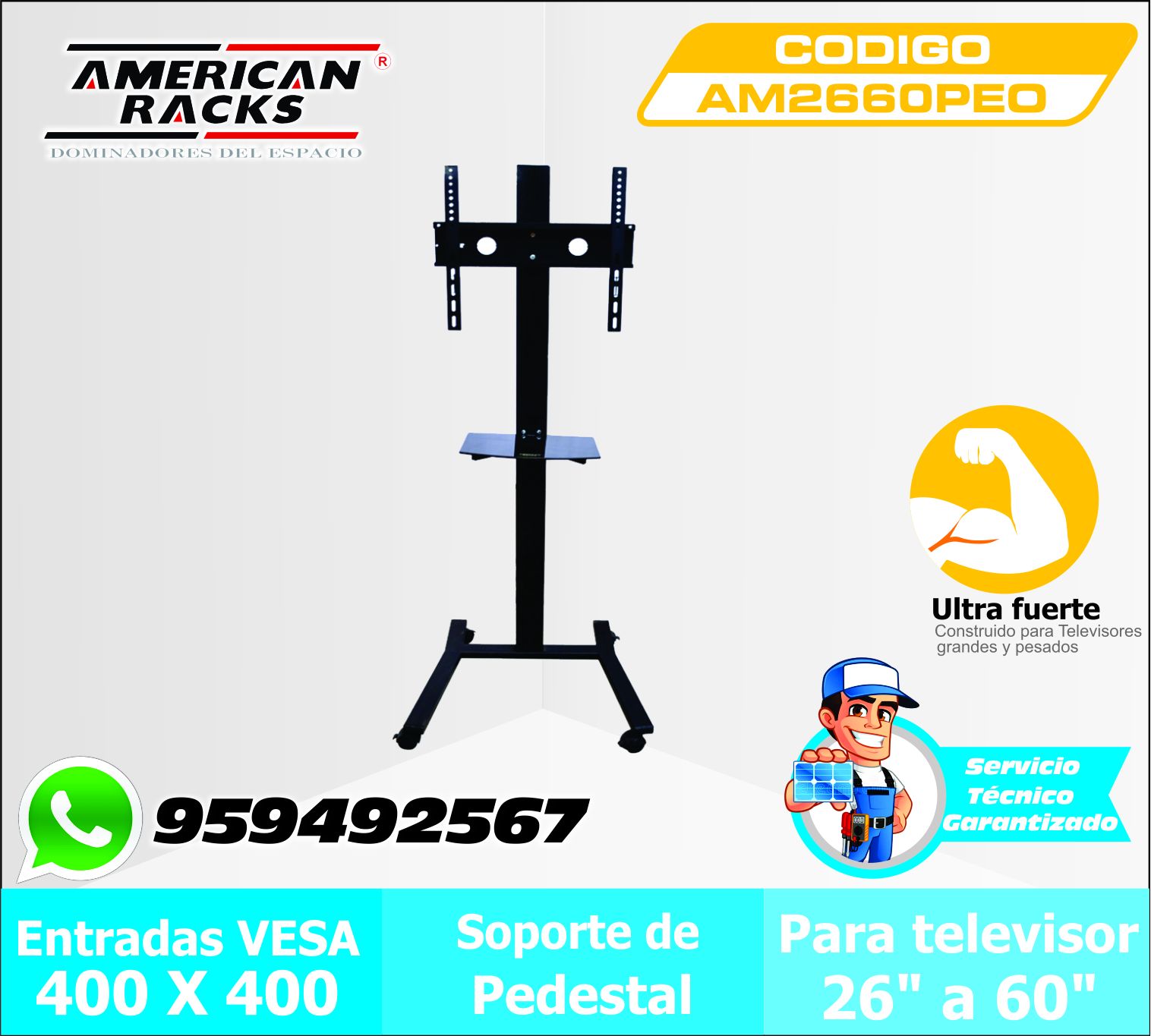 American Racks - SOPORTE PEDESTAL OMEGA 26