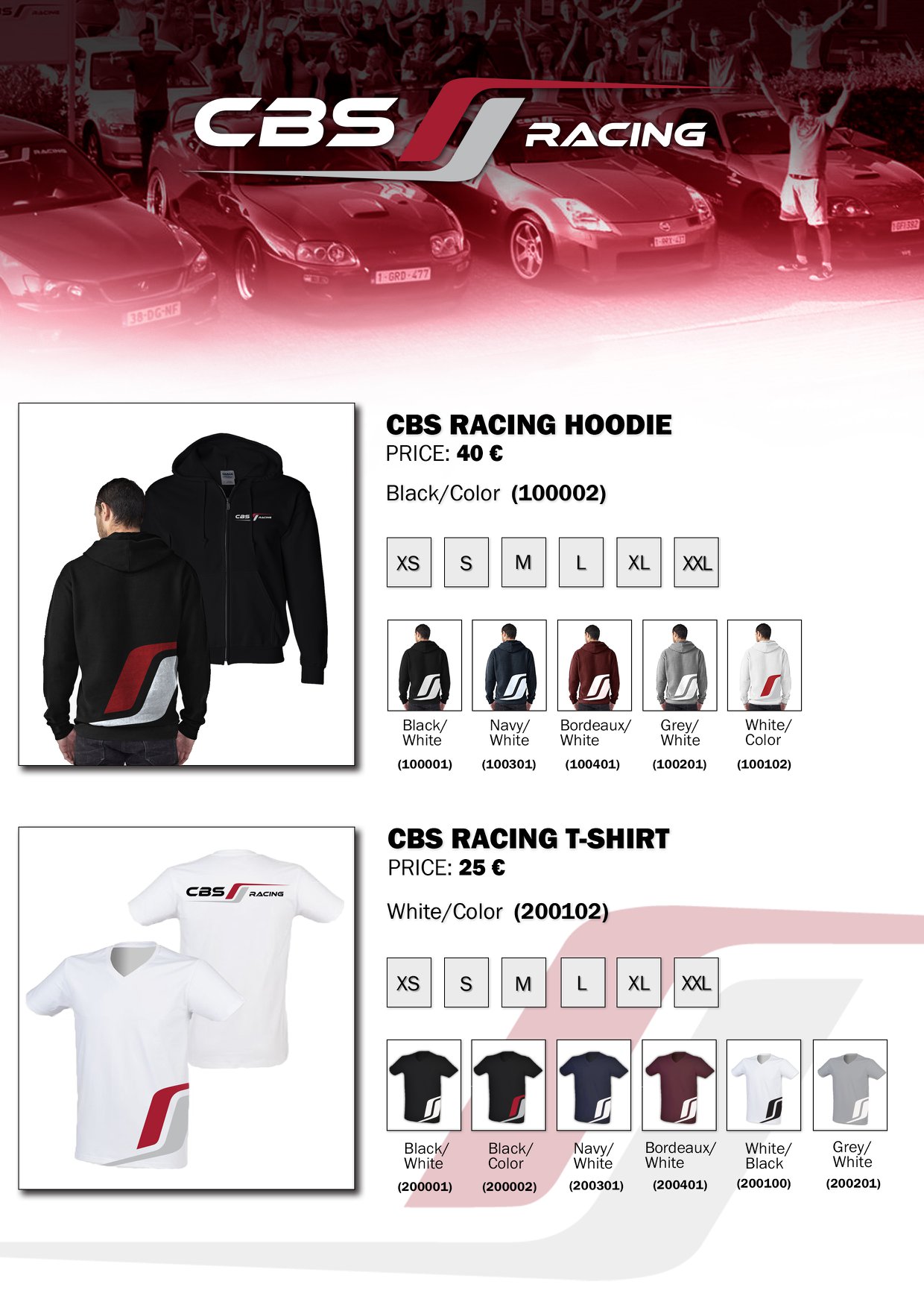 CBS Racing - The CBS merch is back! Interested!? Then send us a PM with ...