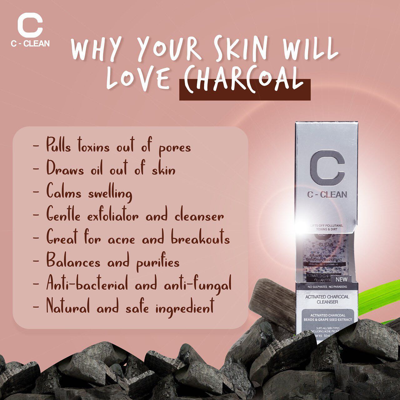Cclean Hq Kelebihan Arang Pada Wajah Arang Aktif Atau Activated Charcoal Menawarkan Manfaat Kecantikan Untuk Kulit Dengan Menyeimbangkan Minyak Menarik Kotoran Dan Zat Berbahaya Dari Pori Pori Tersumbat Kerana Adanya Kekuatan