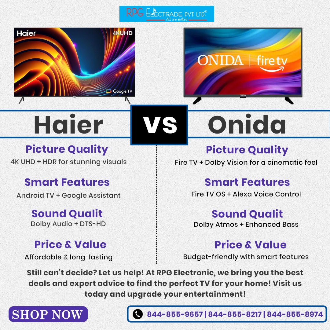 RPG - Haier vs. Onida: Which TV reigns supreme? Find your perfect match ...