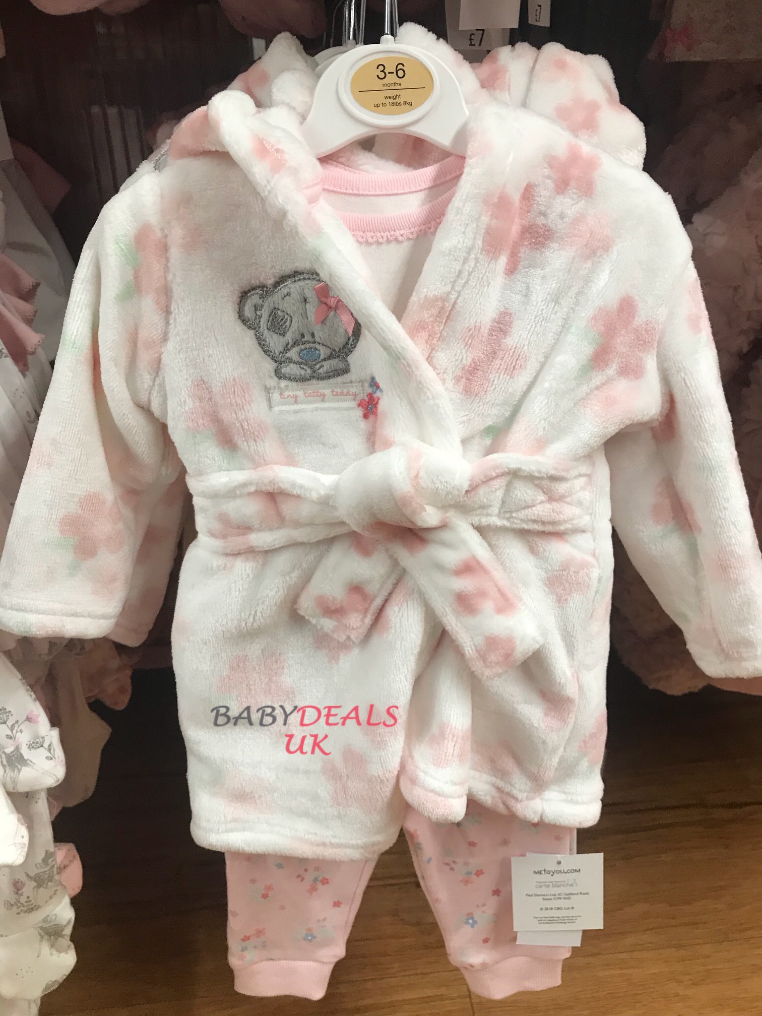 ladies tatty teddy dressing gown This baby with long sleeve pyjamas is £13 at Asda 🐻 It has the cosy hooded robe with bear print and sweet long sleeve pyjamas underneath. Such a cute Hooded