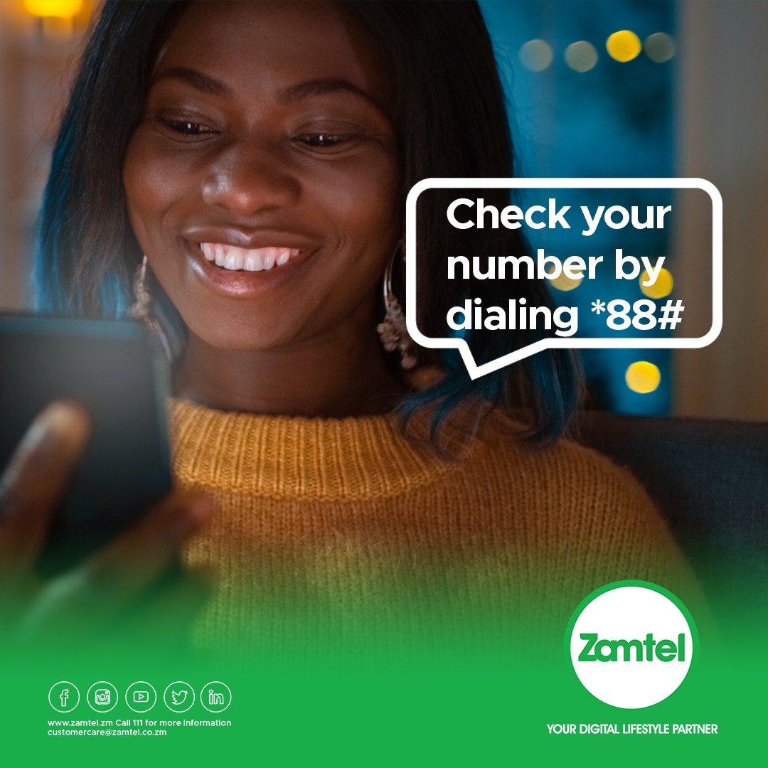 Zamtel - To check for your Mobile Number, simply dial *88#... | Facebook