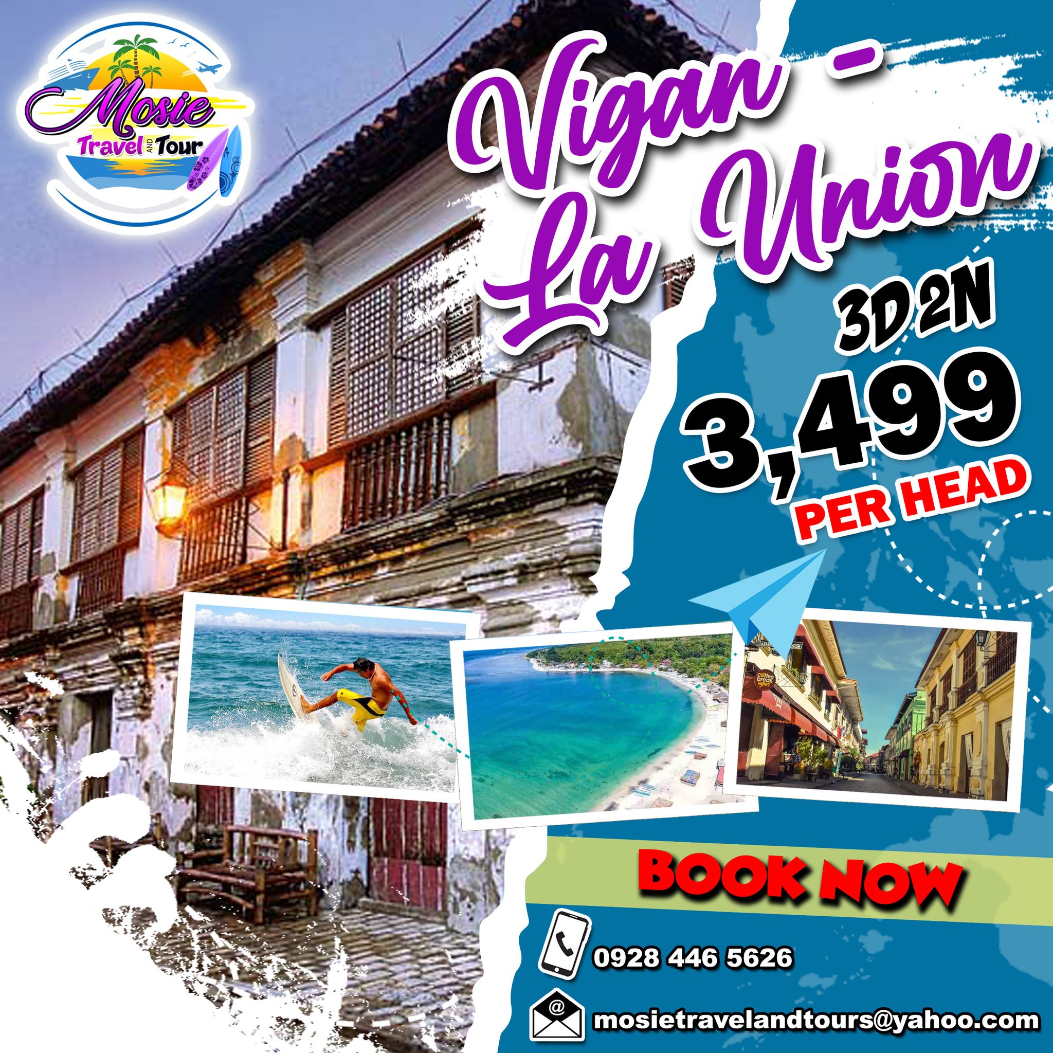 Mosie - VIGAN - LA UNION TOUR PACKAGE RATE PER PAX: 3D2N - P3,499.00 ...
