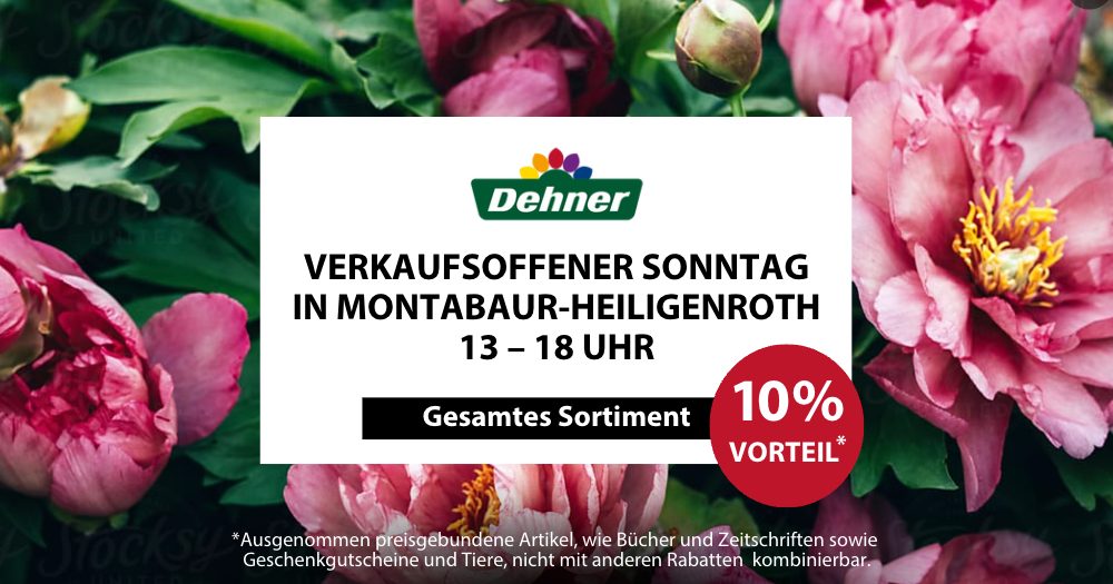 Verkaufsoffener Sonntag im Garten-Center in Montabaur-Heiligenroth