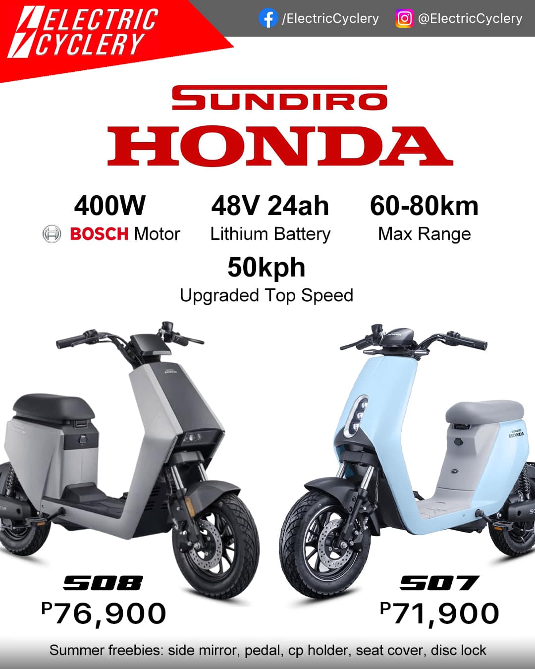 EC Moto - Sundiro Honda S07 & S08 are finally back in... | Facebook