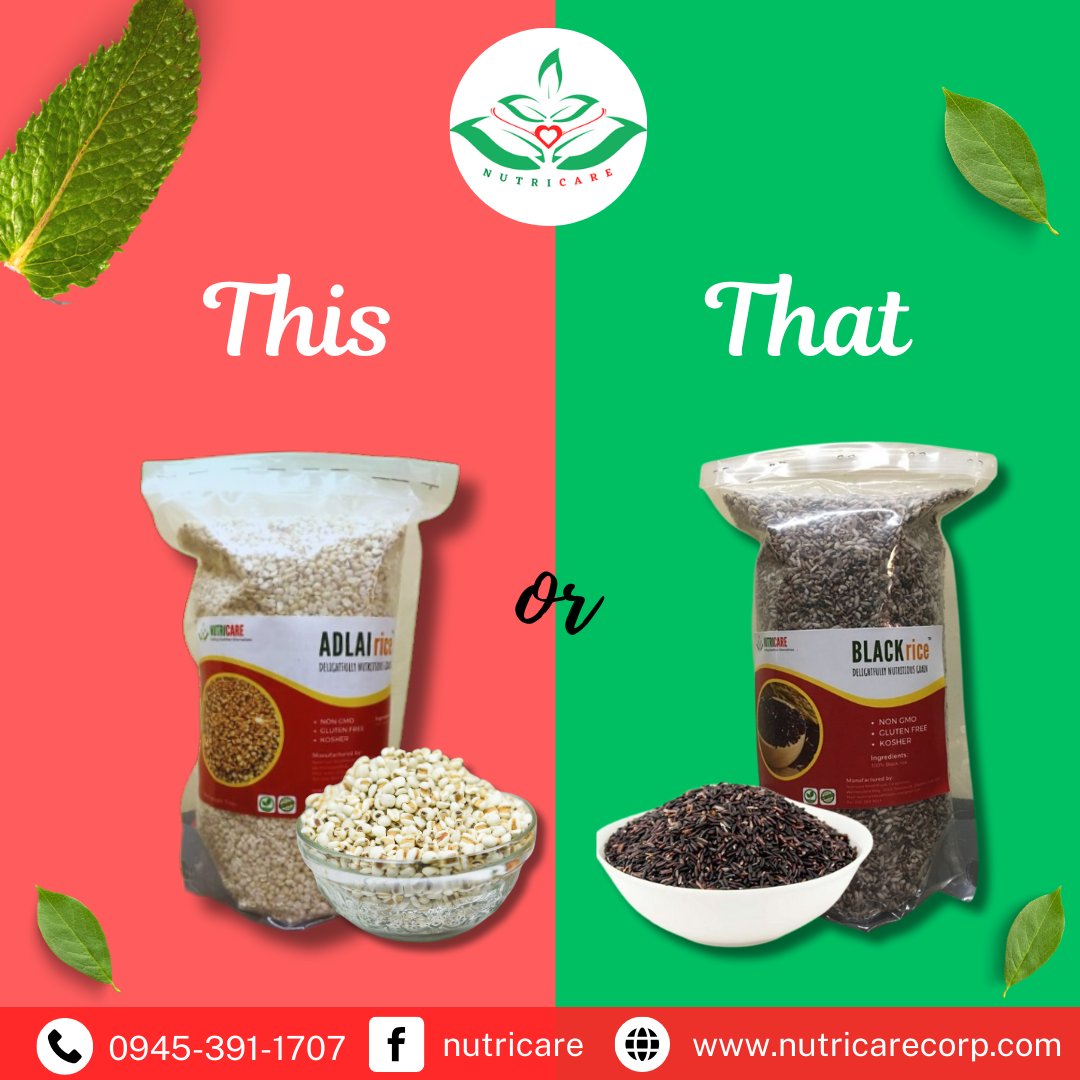 Nutricare - 🌾 𝐀𝐝𝐥𝐚𝐢 𝐨𝐫 𝐁𝐥𝐚𝐜𝐤 𝐑𝐢𝐜𝐞 – 𝐖𝐡𝐢𝐜𝐡 𝐎𝐧𝐞 𝐢𝐬 𝐘𝐨𝐮𝐫 𝐏𝐢𝐜𝐤? 🍚 Looking ...