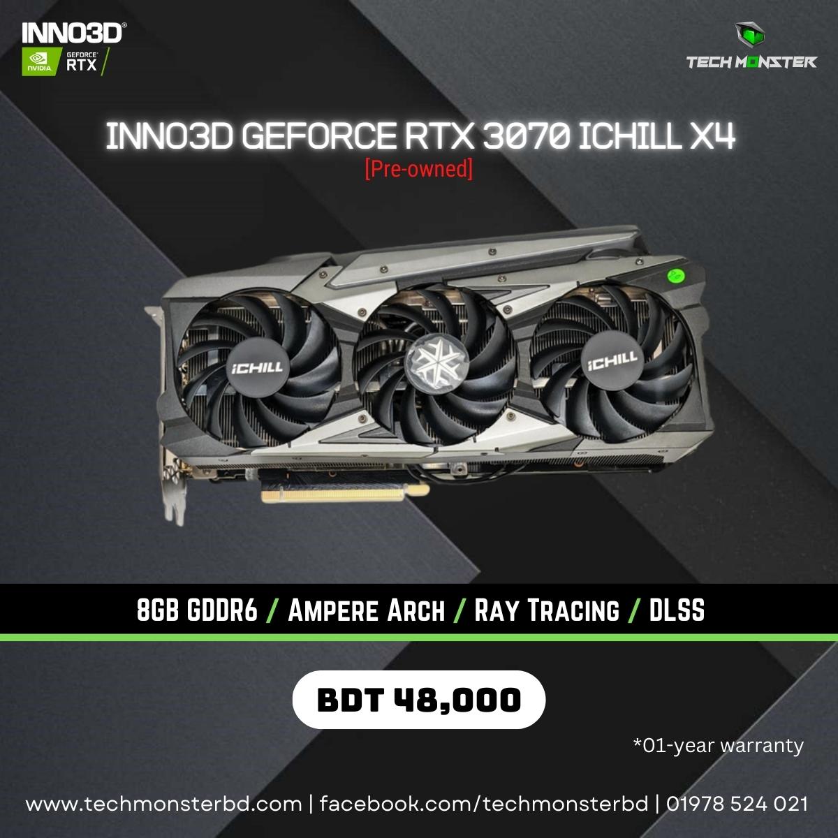 RTX 3070 iCHILL X4 OC EDITION Graphic card Best condition, like 