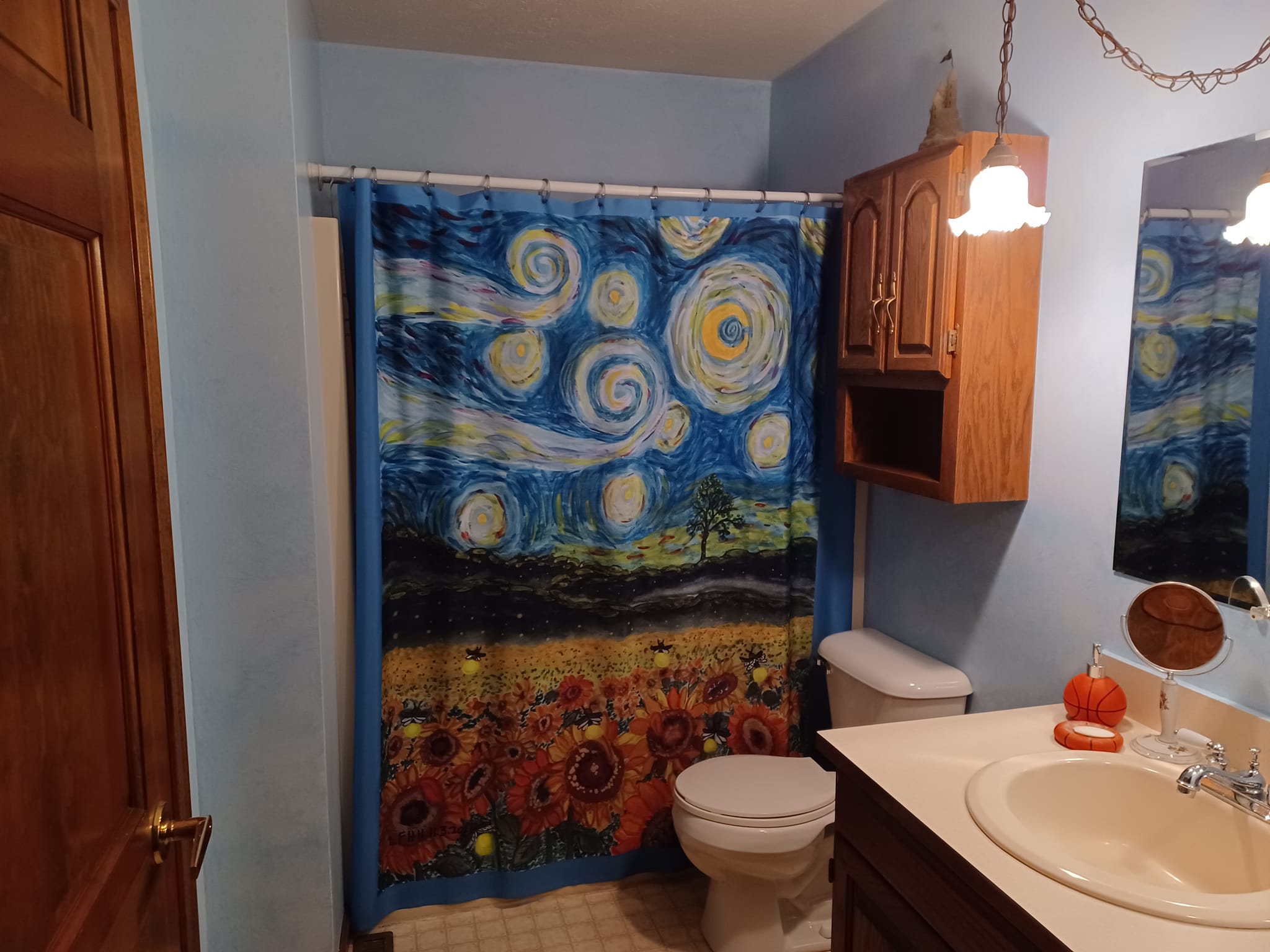 GRIEKOWE 4 Pcs Custom Wars Design Starry Night Shower