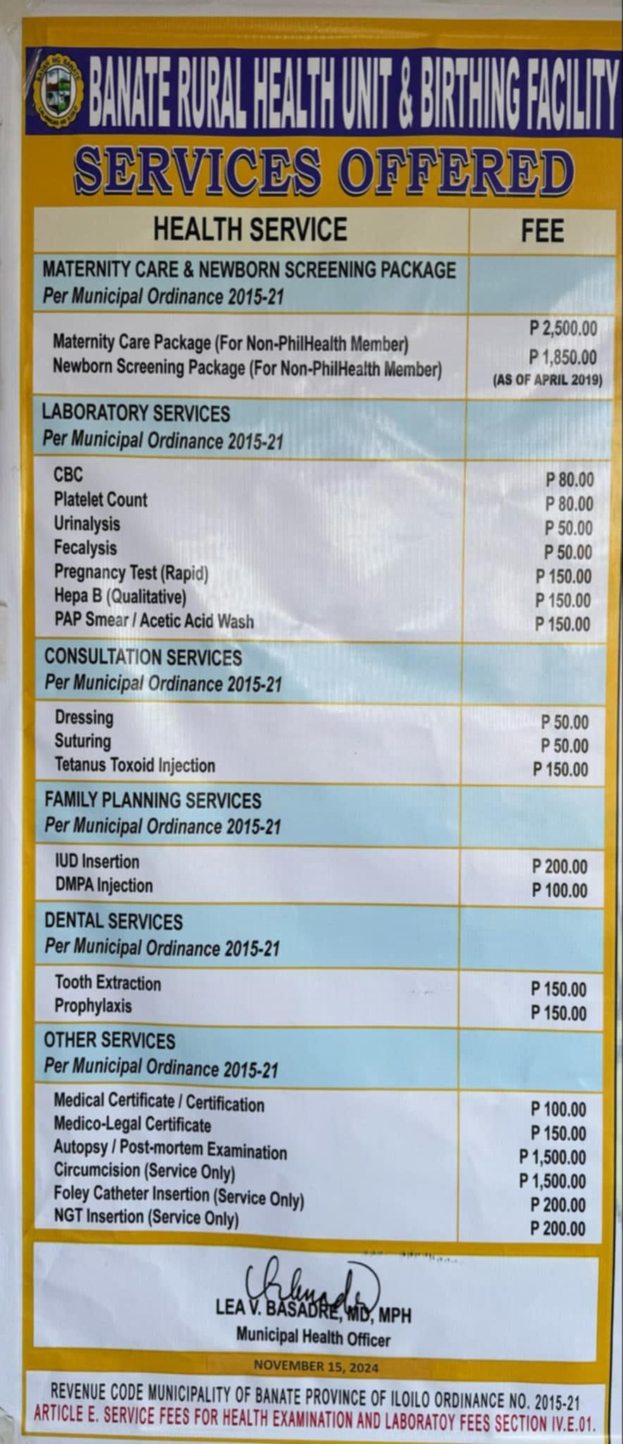 Banate Rural Health Unit & Birthing Facility