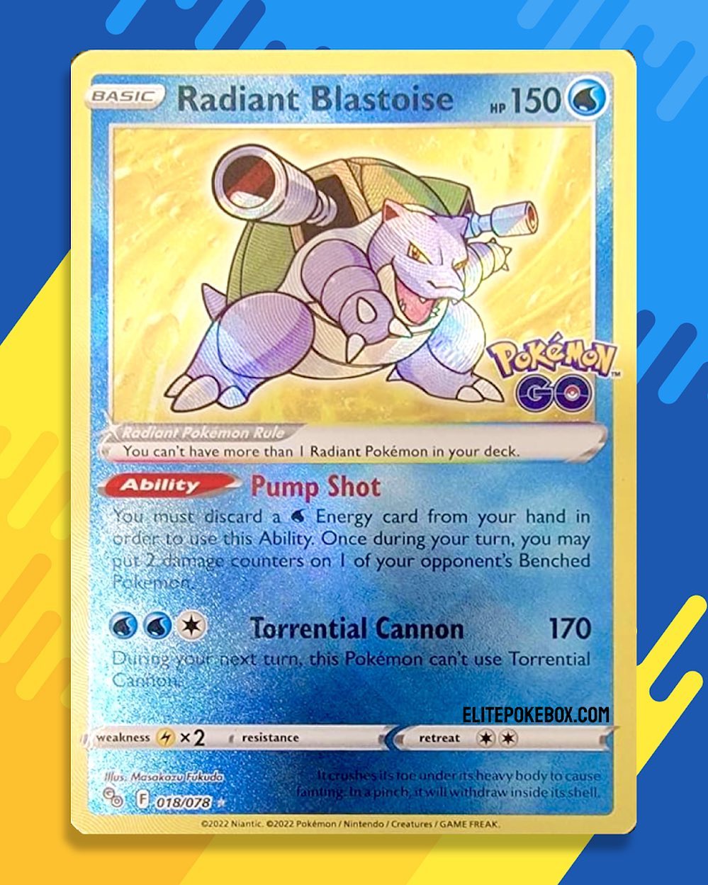 shiny blastoise pokemon go card - ex 030/142 Commemorate your favorite tabletop game with this Blastoise EX 2023 Pokemon 151 Special Illustration Rare #200 Card 2022 Pokemon Go 018 Radiant