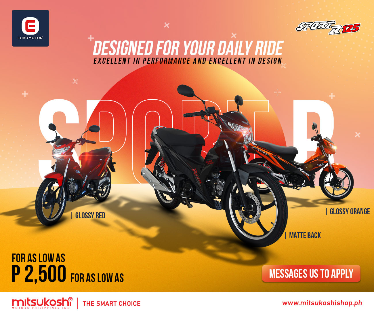 Euro - Sporty designed motorcycle para sayong Daily Ride, experience ...