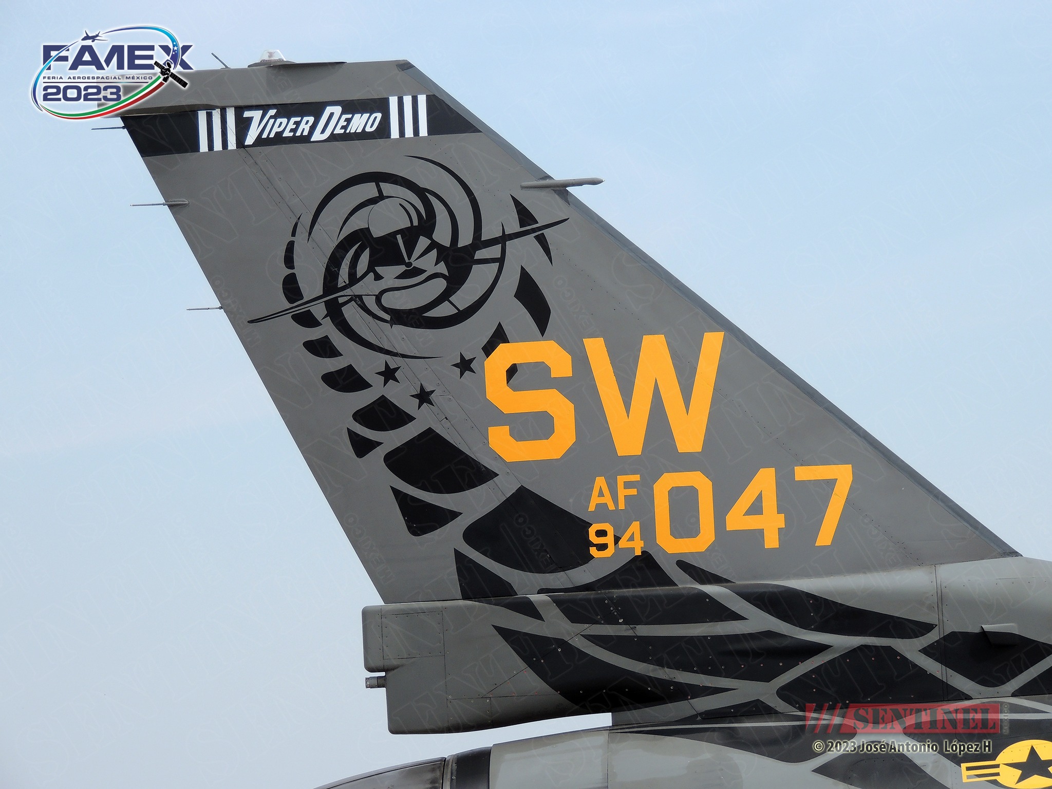 Sentinel - FAMEX 2023 Día 1. Cazabombarderos Lockheed Martin F-16C ...