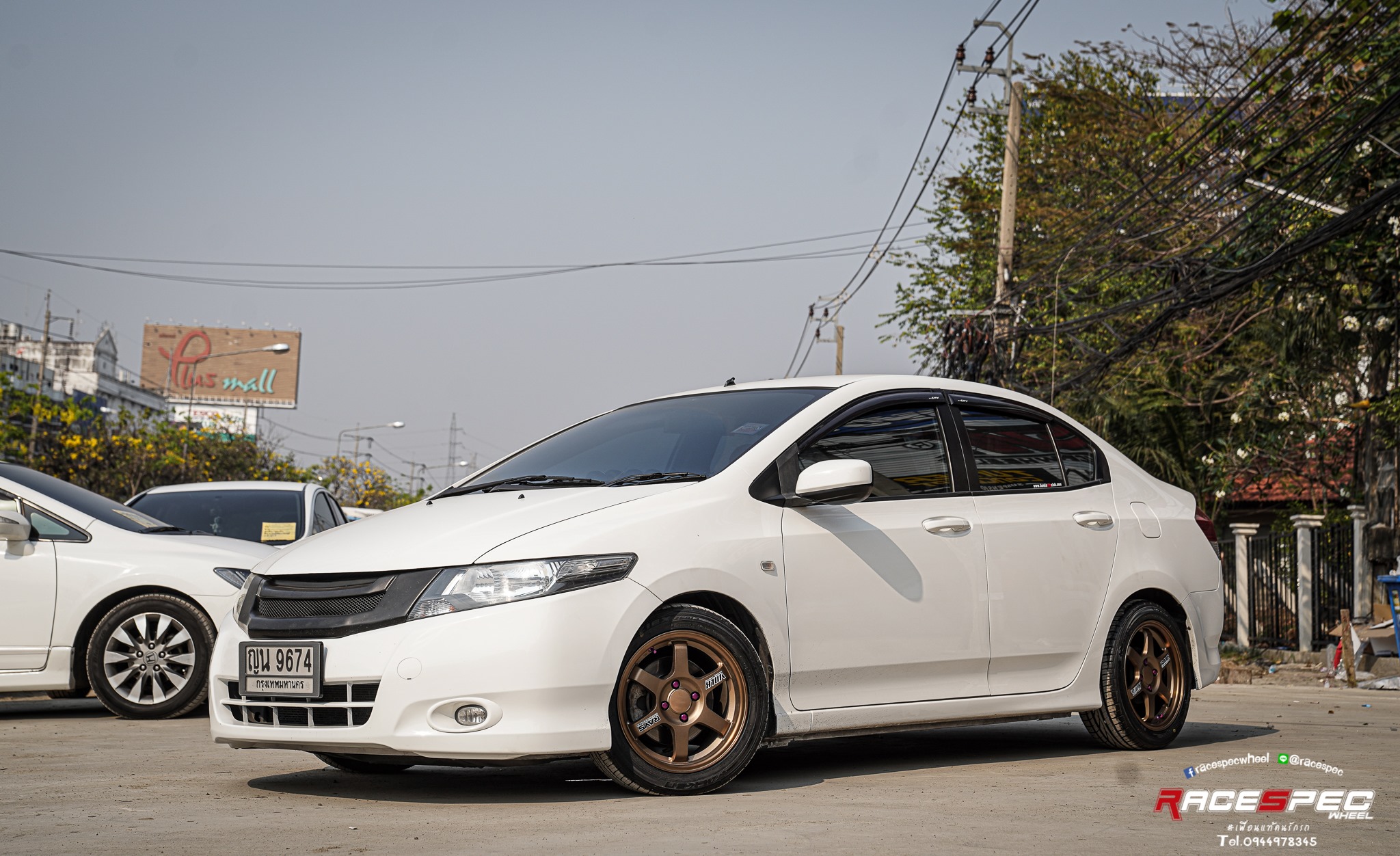 Honda city จัดเต็มชุดโปร - ล้อ te37 15x7 4/100 et35 สีทองฟอจ งาน auto ...
