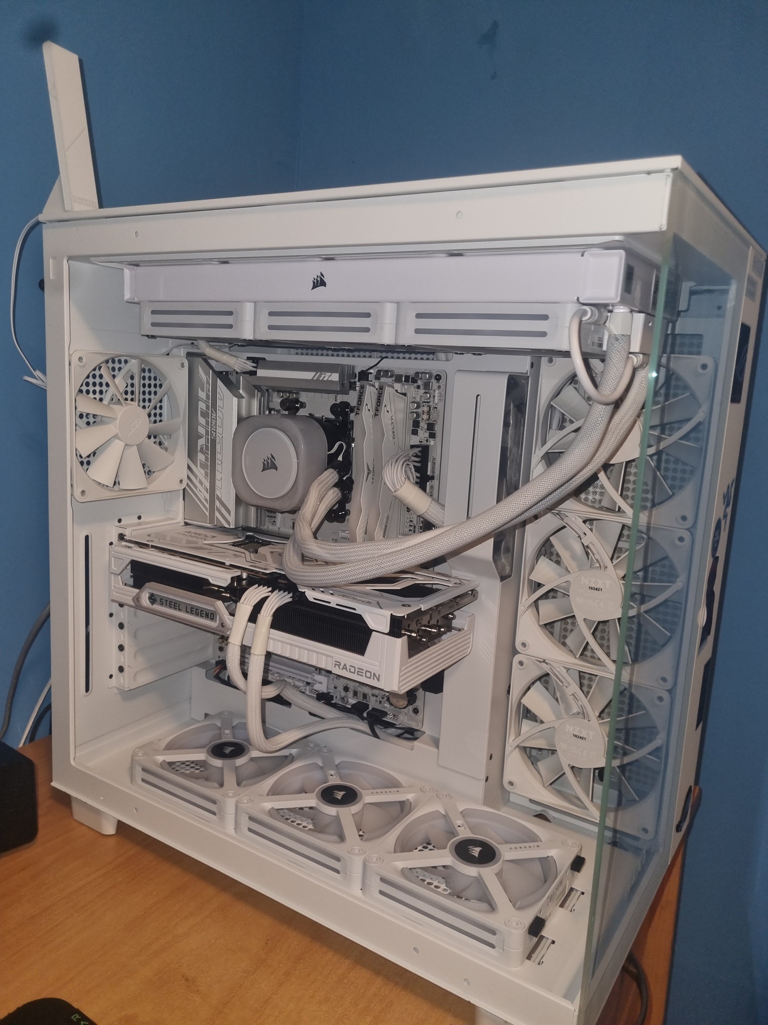 White NZXT H9 Flow computer build setup
