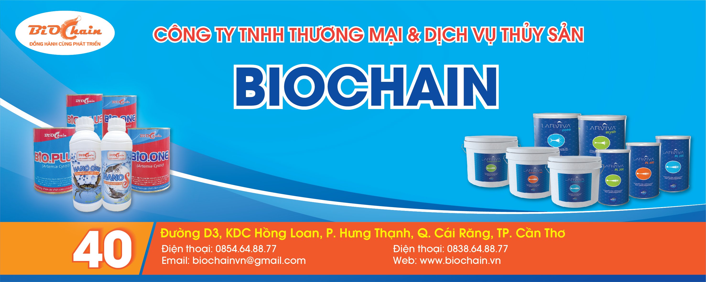Biochain thức ăn Tôm giống, Cua giống | Can Tho