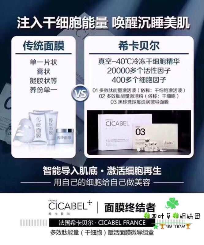 Mrs Chong百宝箱 传统面膜 Cicabel 干细胞面膜no Cicabel 真空 40 C冷冻干细胞精华 20000多个活性 因子 400多个细胞因子智能导入肌底激活细胞再生用自己的细胞给自己美容 Facebook