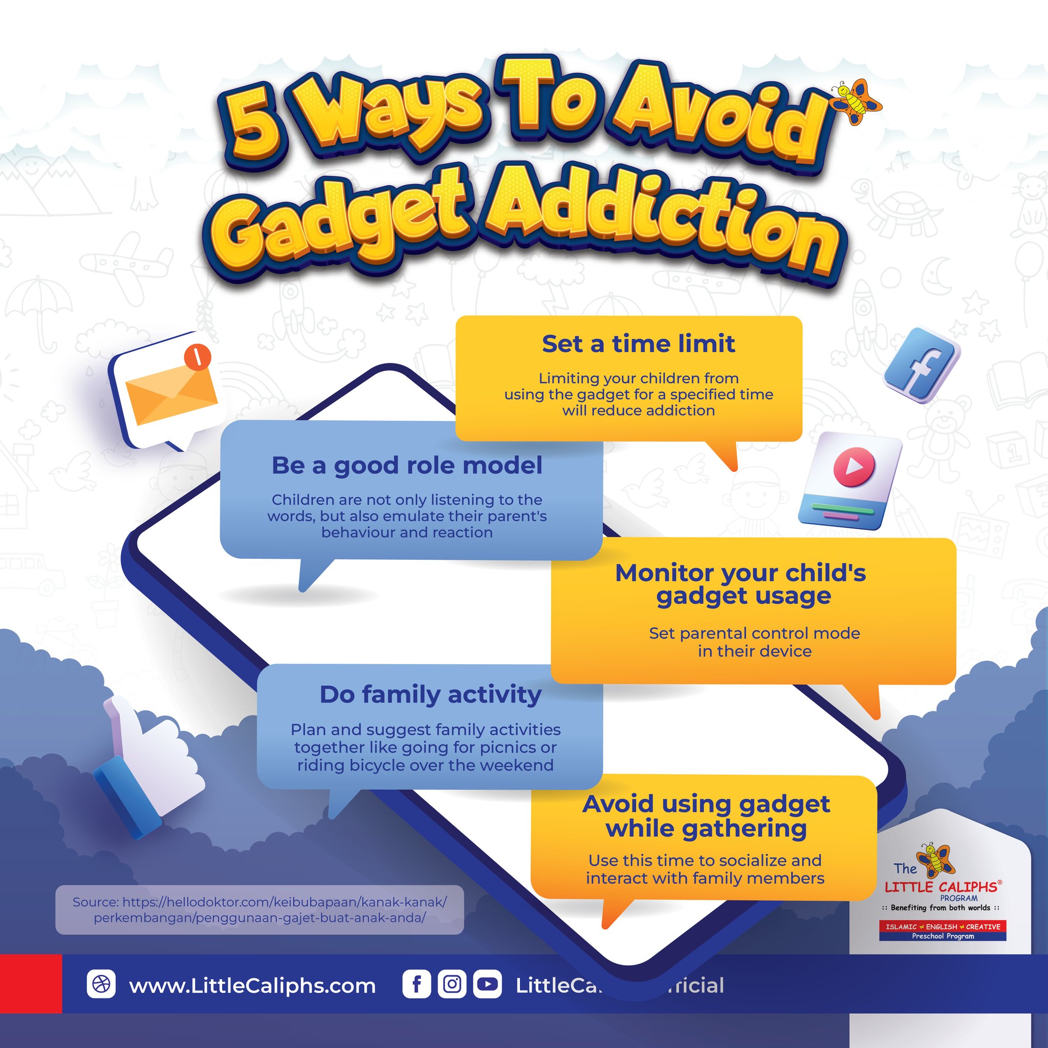 Little Caliphs - 📌 5 Ways to avoid gadget addiction 1.... | Facebook