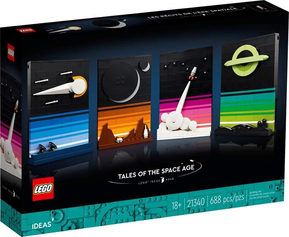 Lego space age set with added lighting