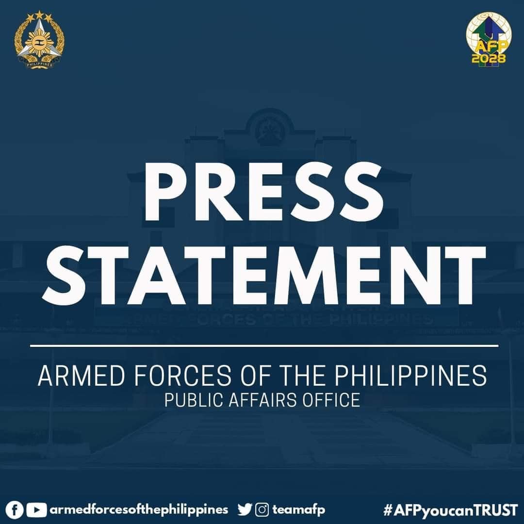 AFP STATEMENT | On the... - Armed Forces of the Philippines | Facebook