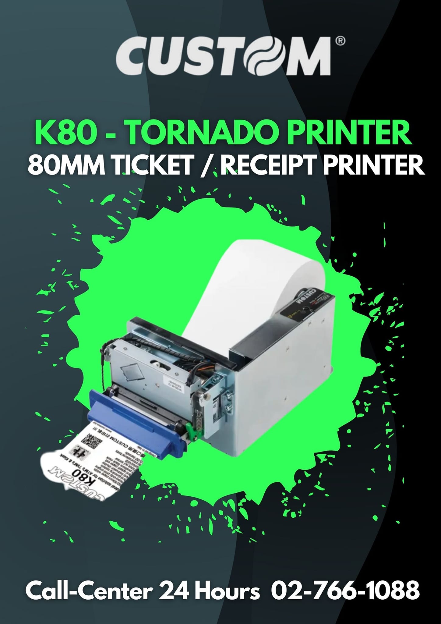 Custom Thailand - Printer Thermal รุ่น K80 - TORNADO PRINTER คุณภาพความ ...