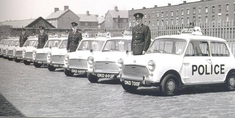 Mini Cooper S Police Car Fleet, Liverpool 1968.