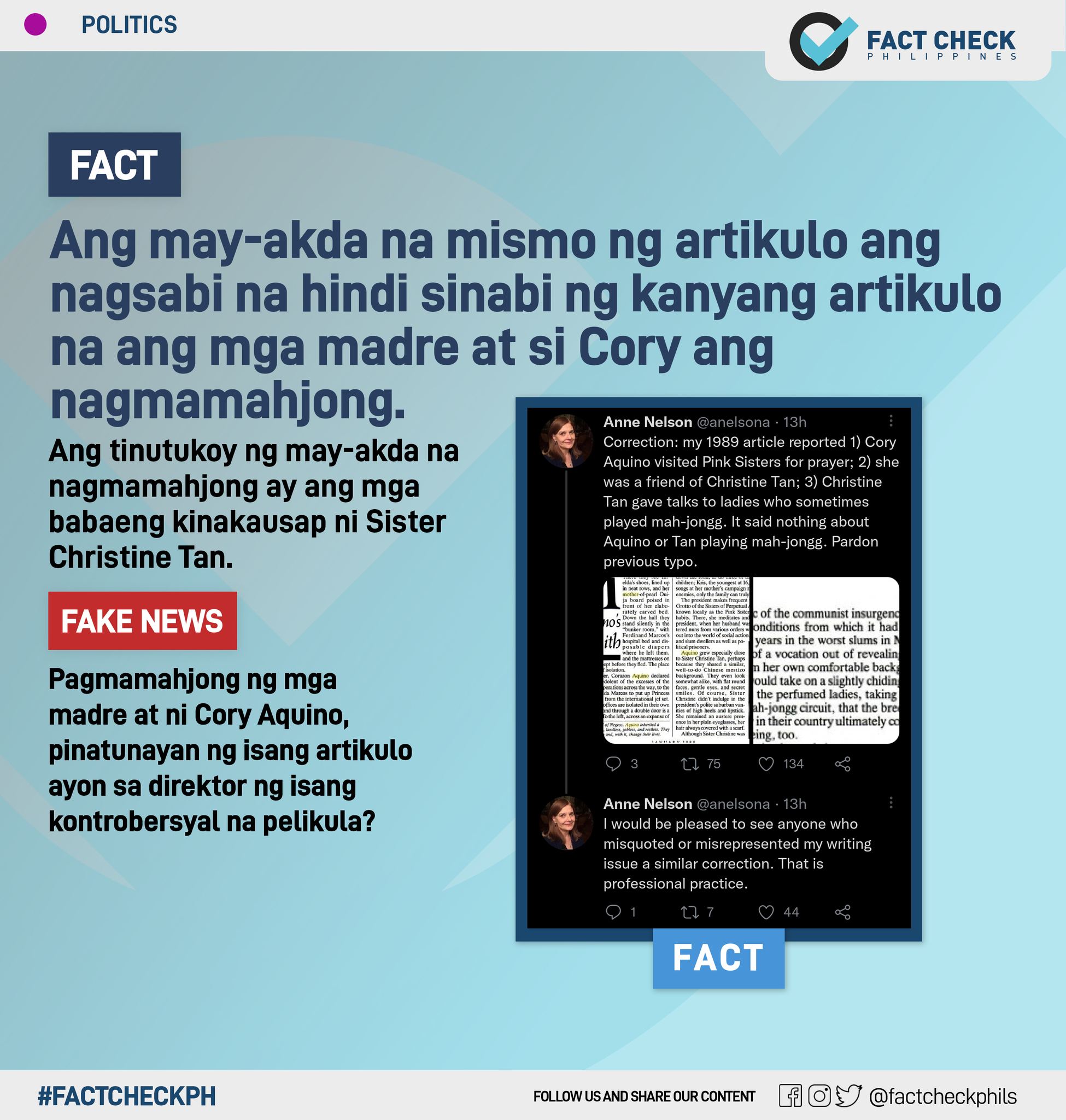 PressOne.PH - #FactCheck: Pagmamahjong ng mga madre at ni... | Facebook