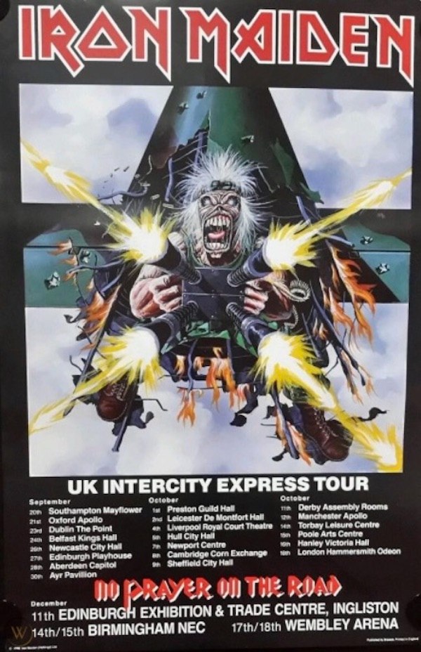 OnThisDay 15 October 1990 Iron Maiden + Wolfsbane Iron Maiden's No