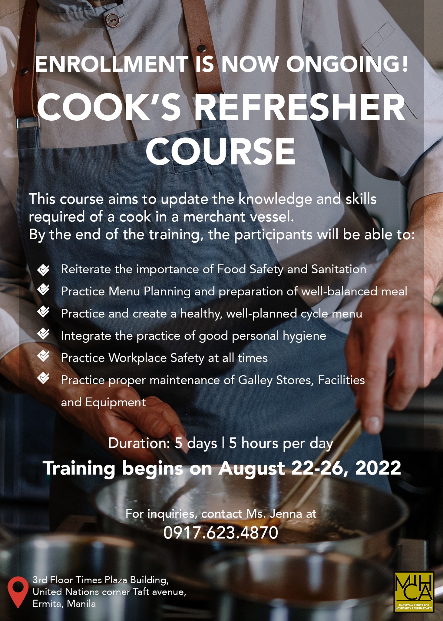 Aspiring to be a cook in a merchant vessel? Refresh your skills and ...